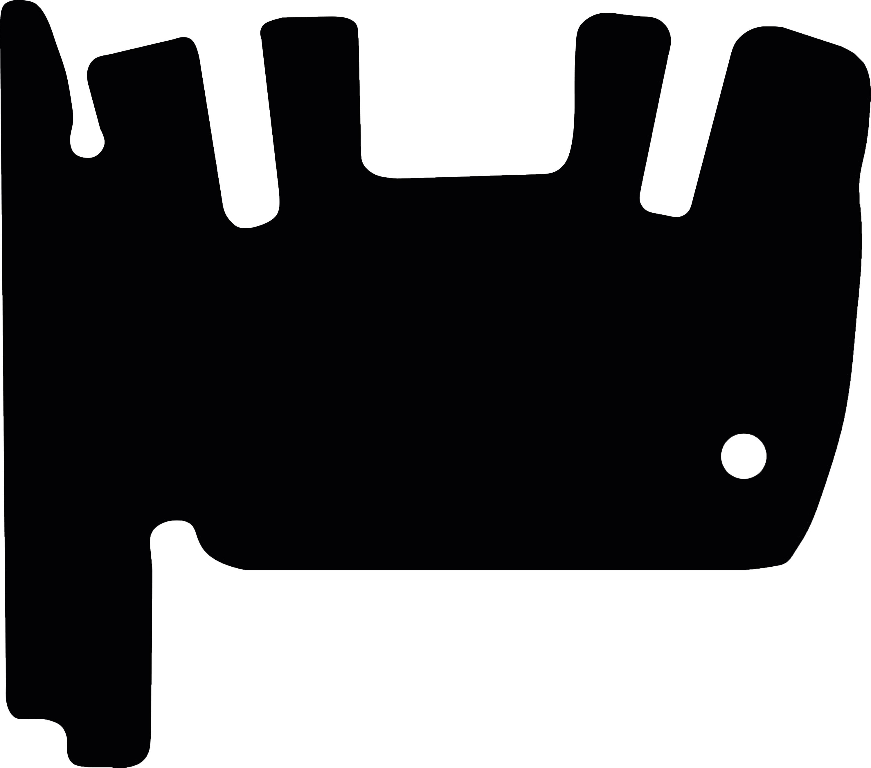 Fußmatte Gummi schwarz, für Hitachi Kettenbagger ZX350CN-7, 4 Pedale, Verstellausleger