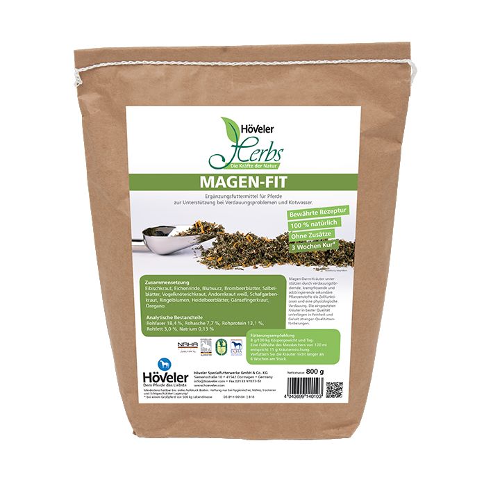 Höveler Herbs MAGEN-FIT Kräutermischung mit Eichenrinde und Blutwurz 800 g Beutel