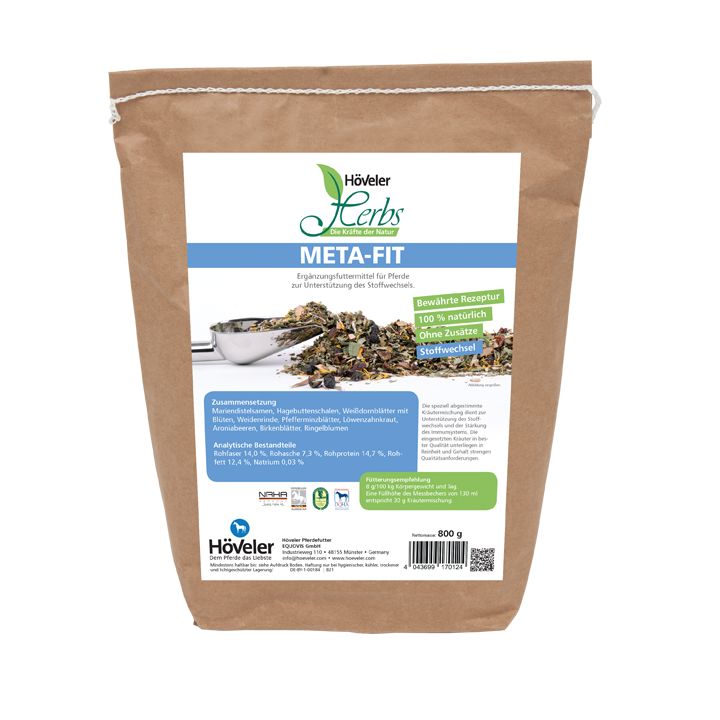 Höveler Herbs META-FIT Kräutermischung mit Mariendistel und Weißdorn 800 g Beutel
