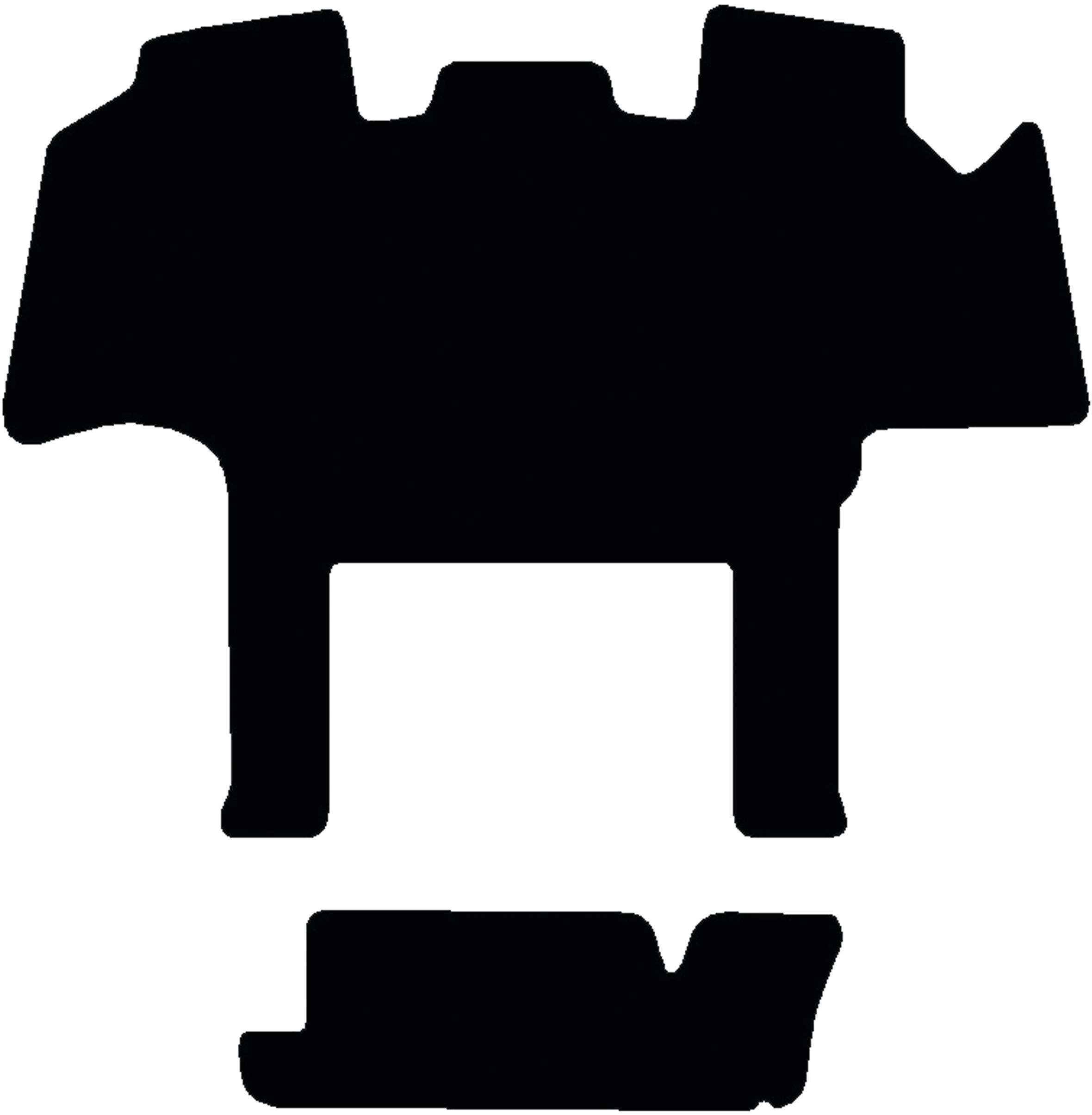 Fußmatte Velours schwarz, 2-teilig, gekettelt, für Ford New Holland Traktor Serie T8, ab Bj. 14