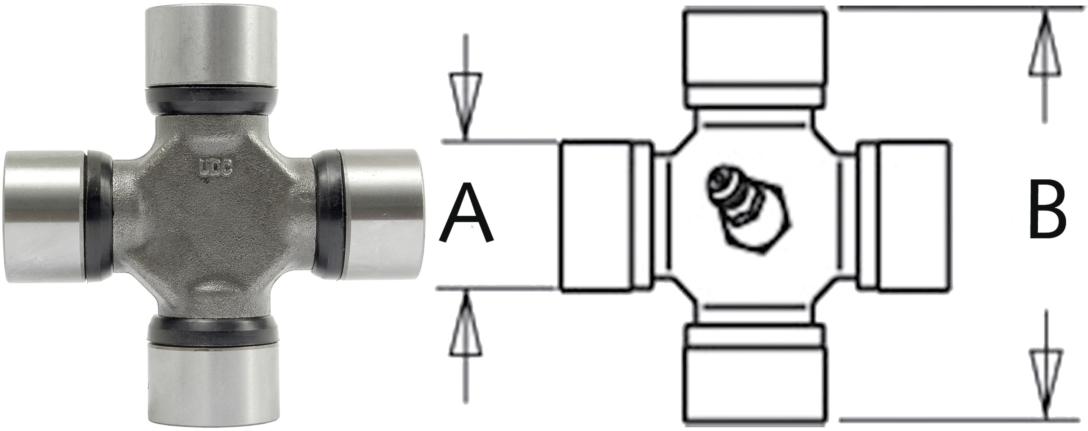 Kreuzgelenk 30,13 x 92 mm Vorderachse Allrad für Landini, Massey Ferguson