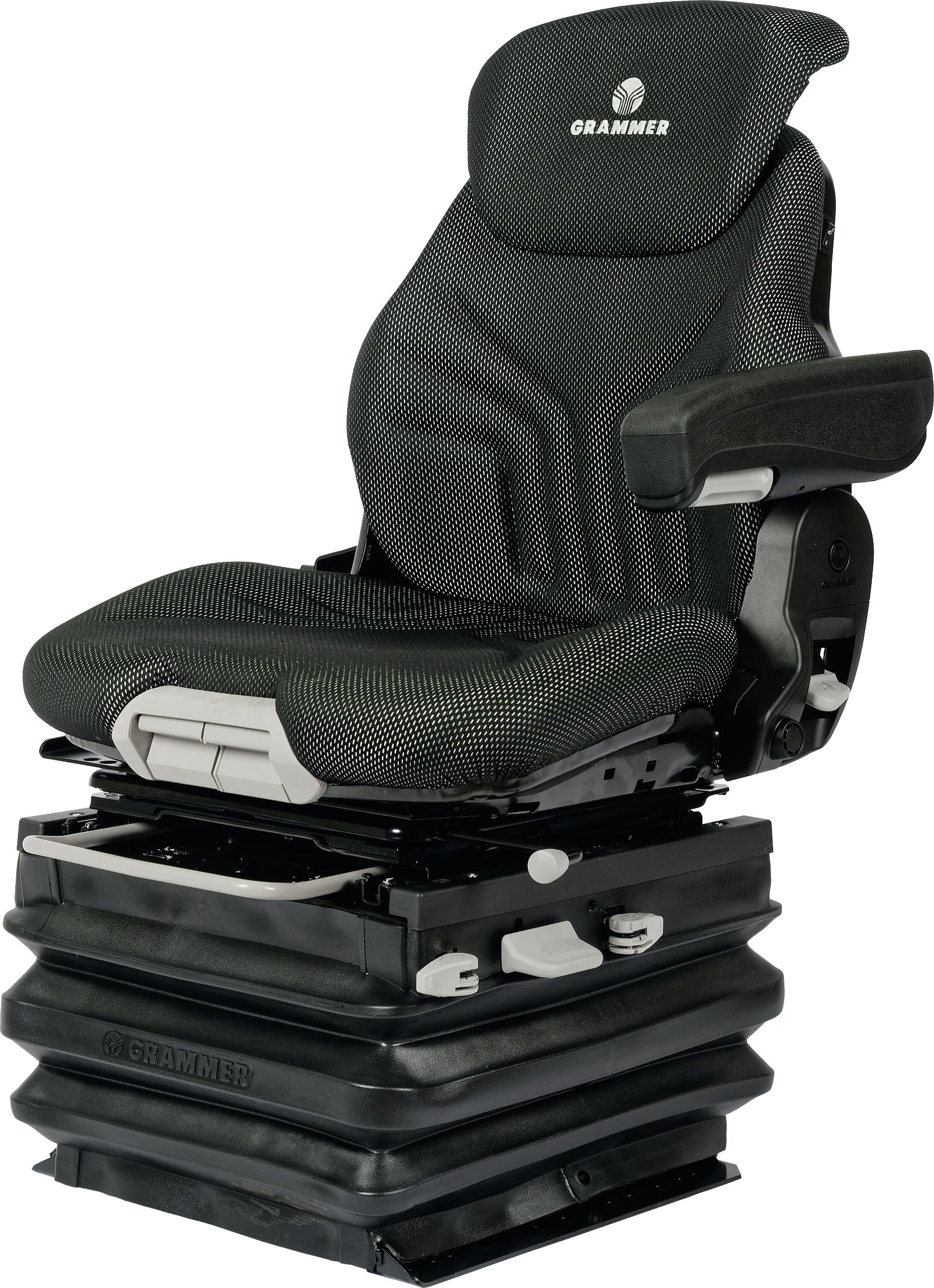 Grammer Traktorsitz "Maximo XT Professional" für Fendt, Niederfrequenzfederung, extrabreit, Stoff, anthrazit/grün/silber
