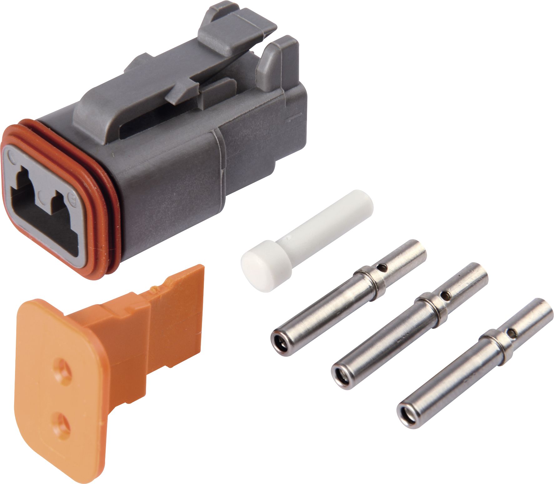 Herth + Buss Steckgehäusesatz "Deutsch DT", 2-polig, Rundsteckhülse, 50 390 595