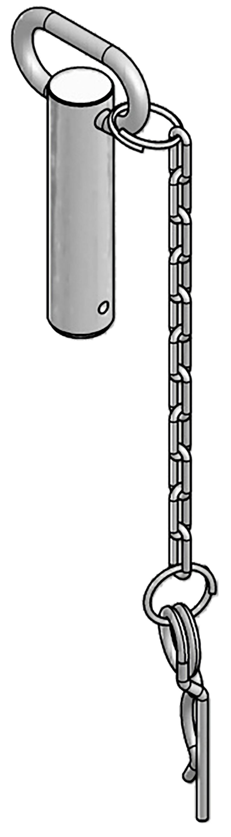 Walterscheid Anhängebolzen "NB32140KPL", Ø 32 mm x 140 mm, mit Kette und Federstecker, 8003718