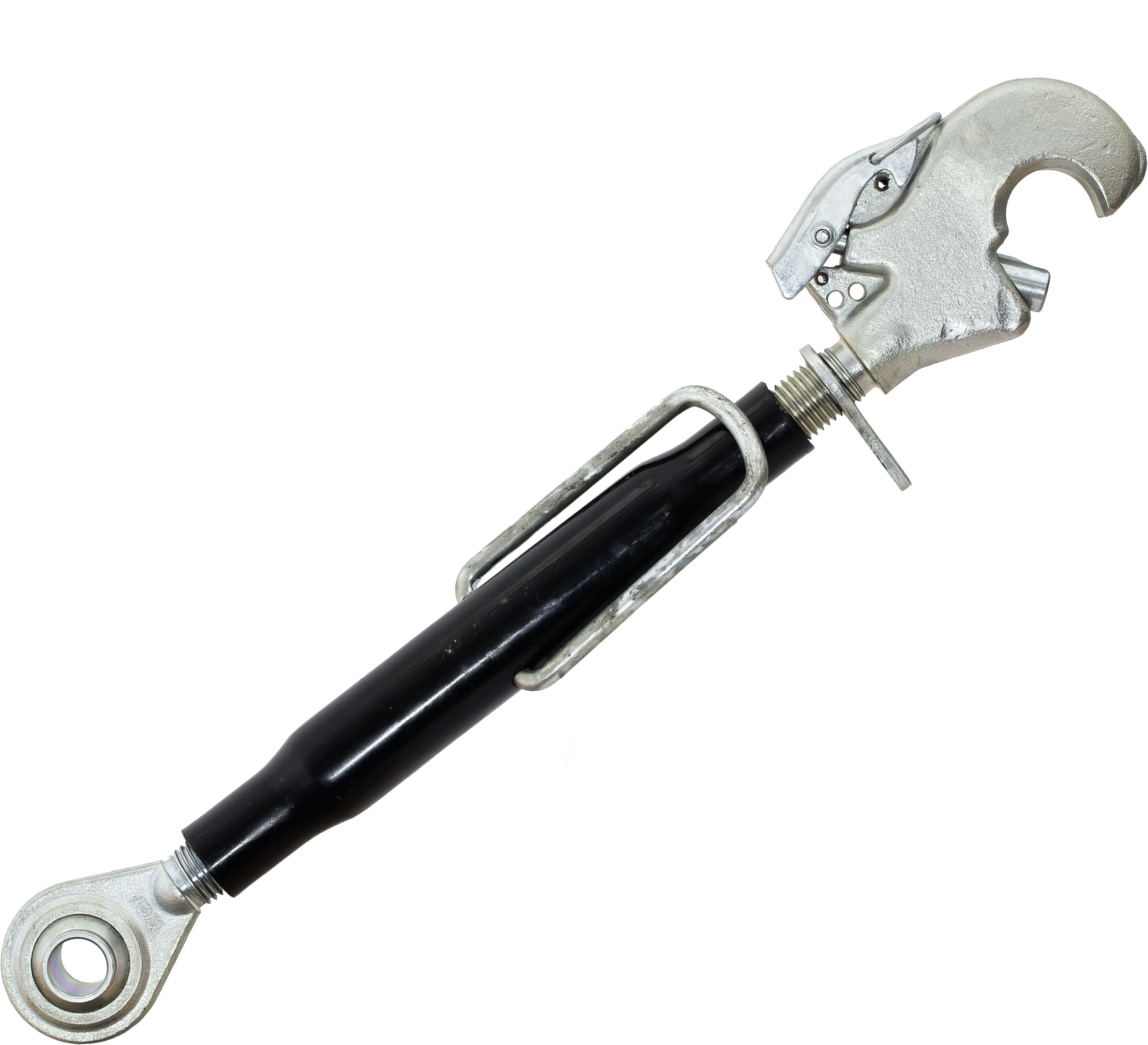 Oberlenker Kat. 2/20,25 mm 555 – 795 mm, mit Fanghaken und Kugelgelenk, M 30 x 3,5, pulverbeschichtet (Hülse), für John Deere