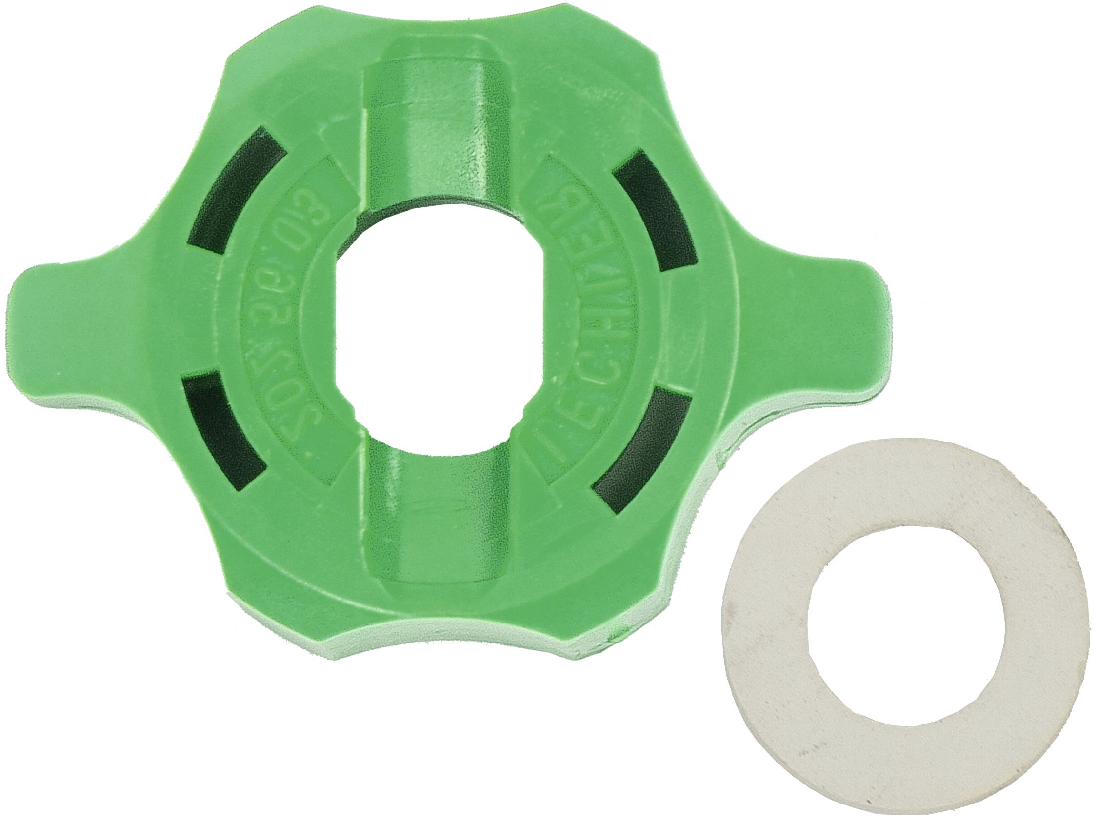 Lechler Bajonettmutter "Twistloc", grün, SW 10, mit Dichtung, 0652025603001