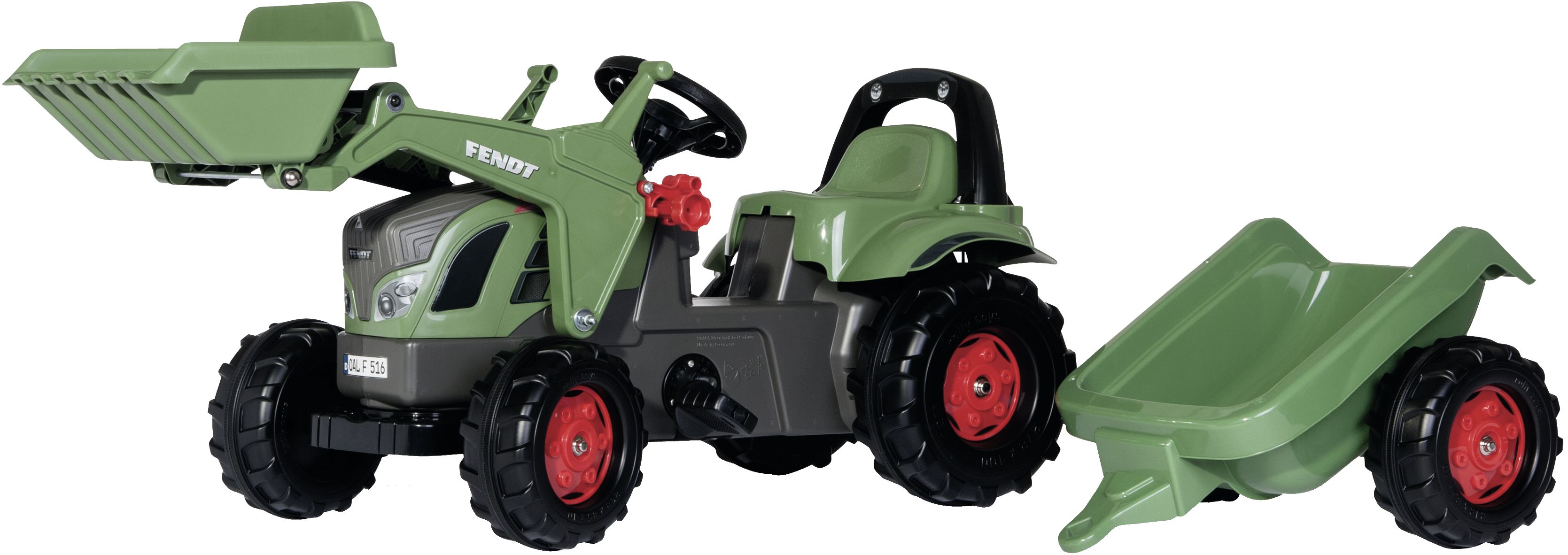 Fendt Trettraktor "516 Vario" mit Frontlader und Anhänger, X991015187000
