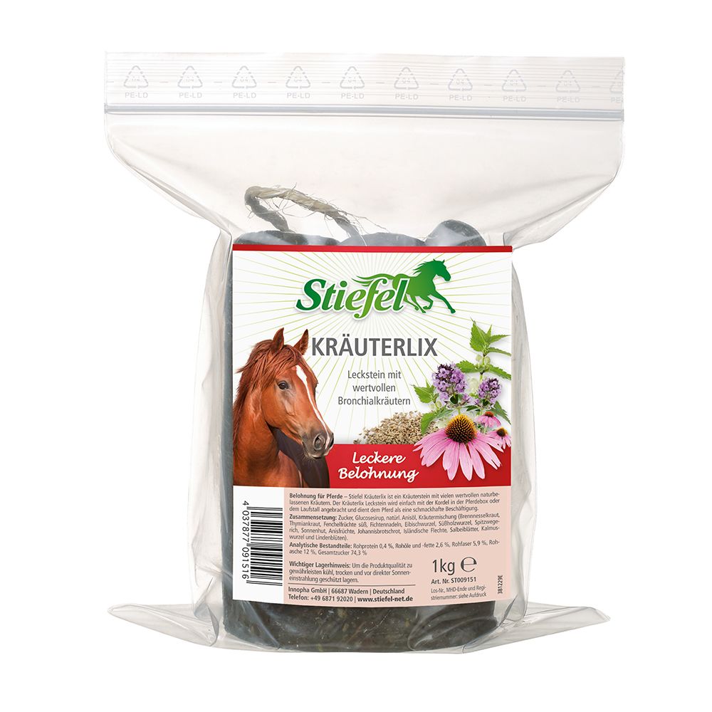 Stiefel Kräuterlix Kräuterleckstein zum Aufhängen 1 kg Block