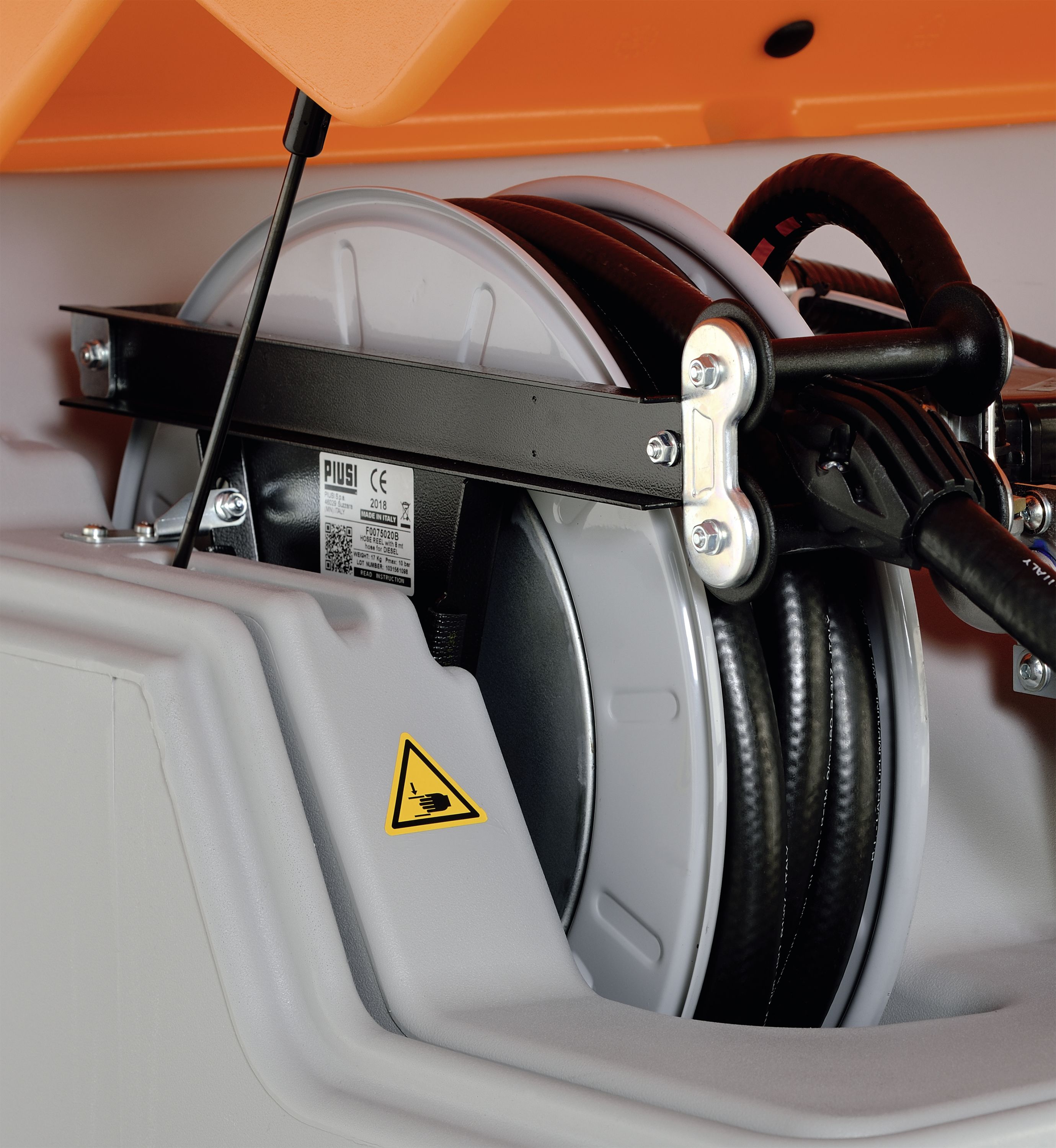 Cemo Schlauchaufroller 15 m, für Schmierstoffe, für Tankanlage Cube Indoor Basic, Indoor Premium, Outdoor Premium, 10423