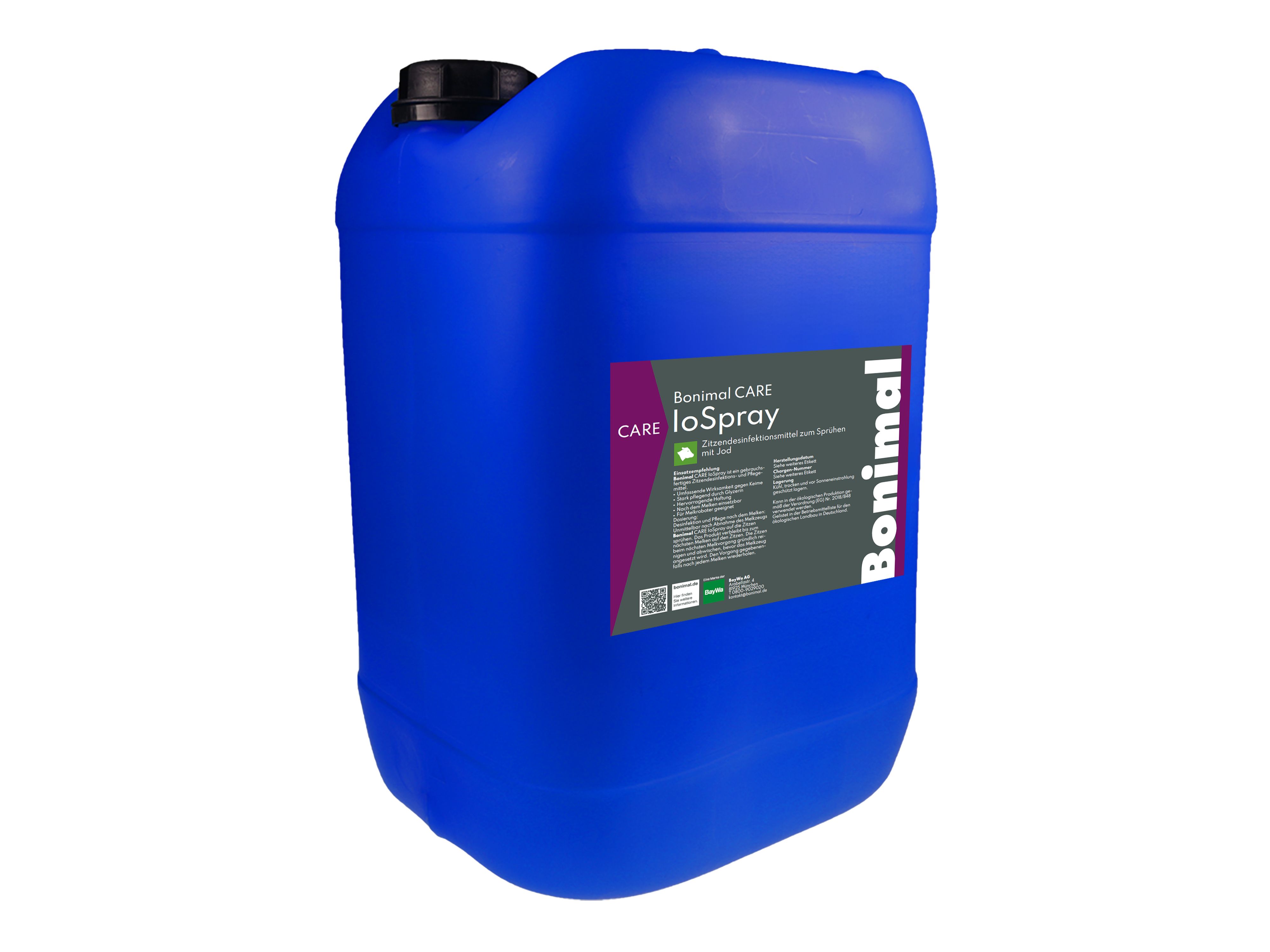 Bonimal CARE IoSpray für Melkroboter geeignetes Dippmittel mit Jod zum Sprühen 20 kg Kanister