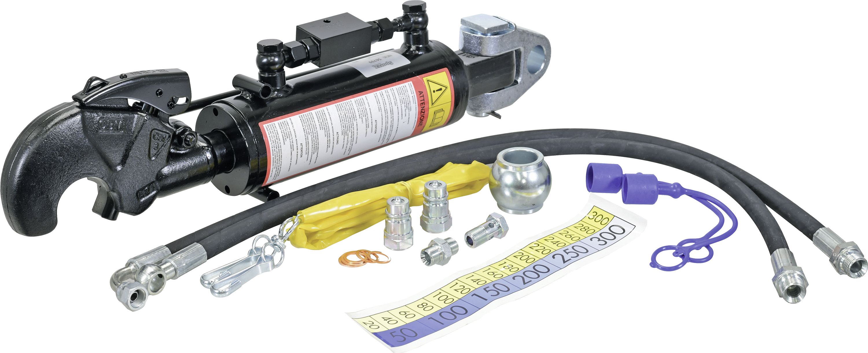 Hydraulischer Oberlenker Kat. 3 Länge 565 – 706 mm, mit Fanghaken und Gabelgelenk