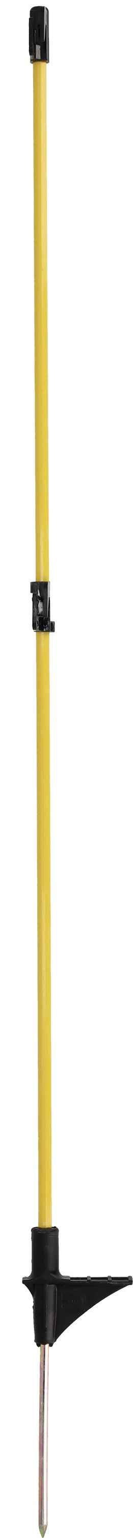 Patura Zaunpfahl 1,60 m Fiberglas gelb oval, mit Metallspitze, eingeklebte Trittstufe, 10 St., 116020