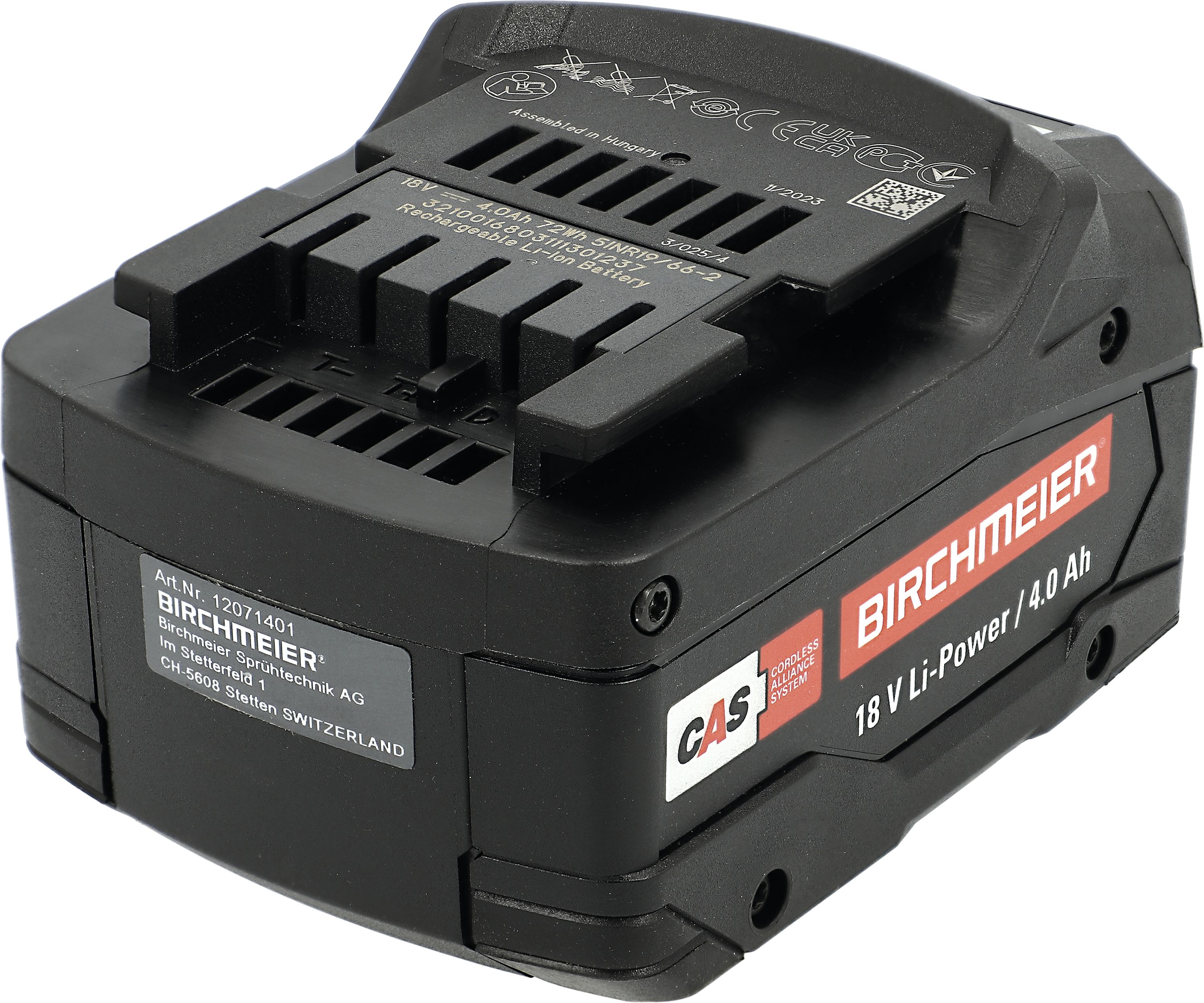 Birchmeier Ersatzakku 18 V/4,0 Ah Li-Power, für Akku-Rückenspritze REA, REB, REC, REX, Akku-Trolleyspritze A 50 AC1, Akku-Pump-Station BM 1035 AC1,