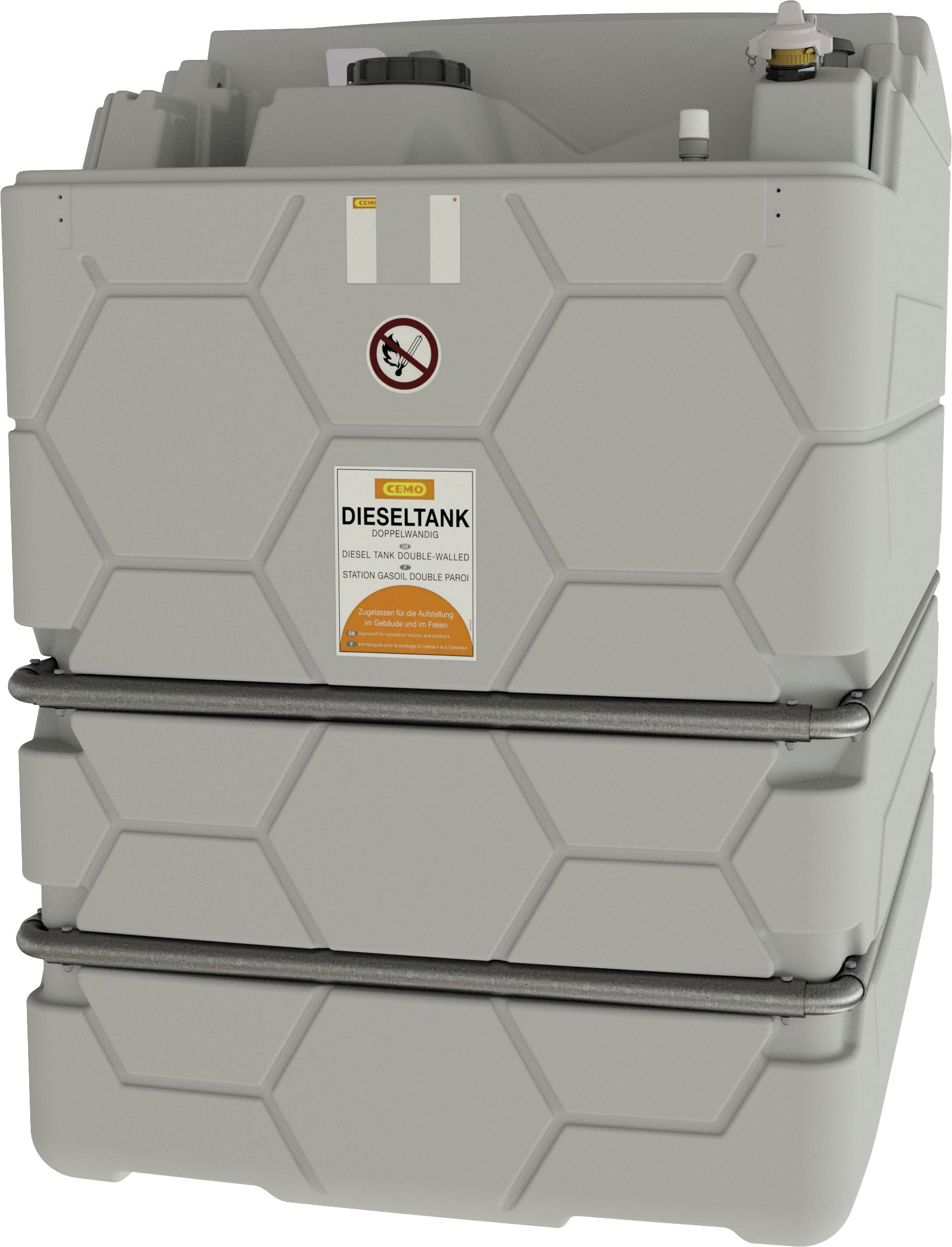 Cemo Erweiterungstank "Cube Indoor Basic" 2.500 l Erweiterungseinheit I, für Diesel, für Tankanlage Cube Indoor Basic, 10512