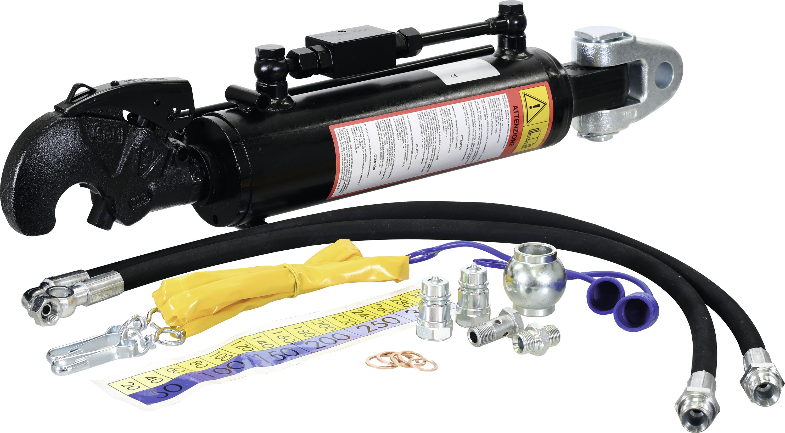 Hydraulischer Oberlenker Kat. 2 Länge 640 – 885 mm, mit Fanghaken und Gabelgelenk