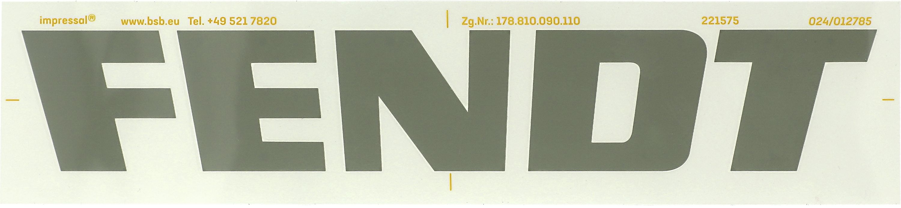 Fendt Aufkleber "FENDT" 195 x 48 mm, 178810090110