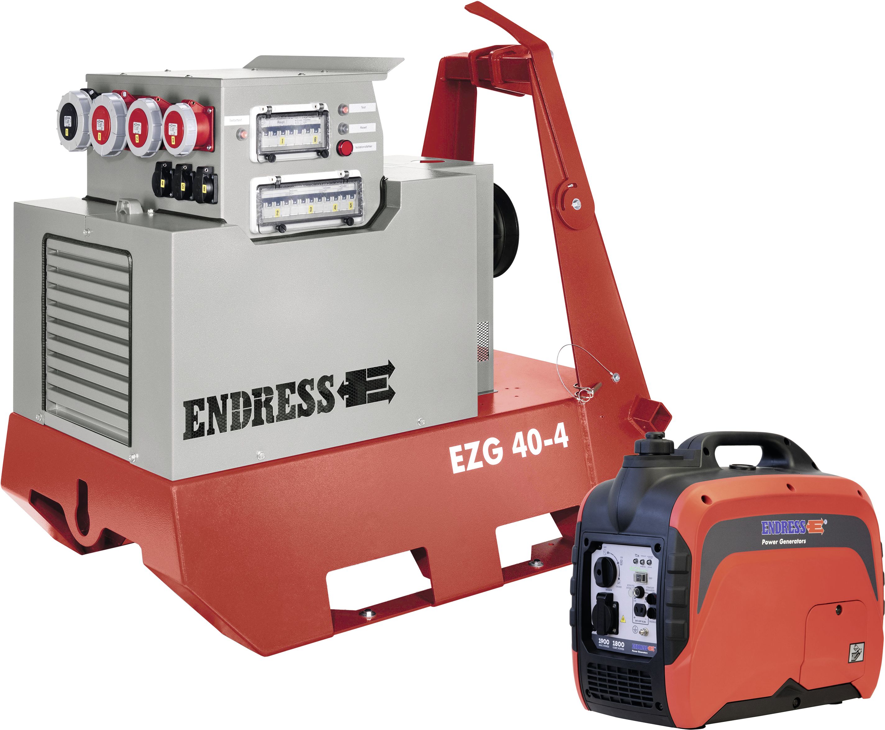 ENDRESS Zapfwellengenerator "EZG 40/4 II/TN-S" mit Gratis Benzin-Stromerzeuger "ESE 2100i", 511 504/110 008