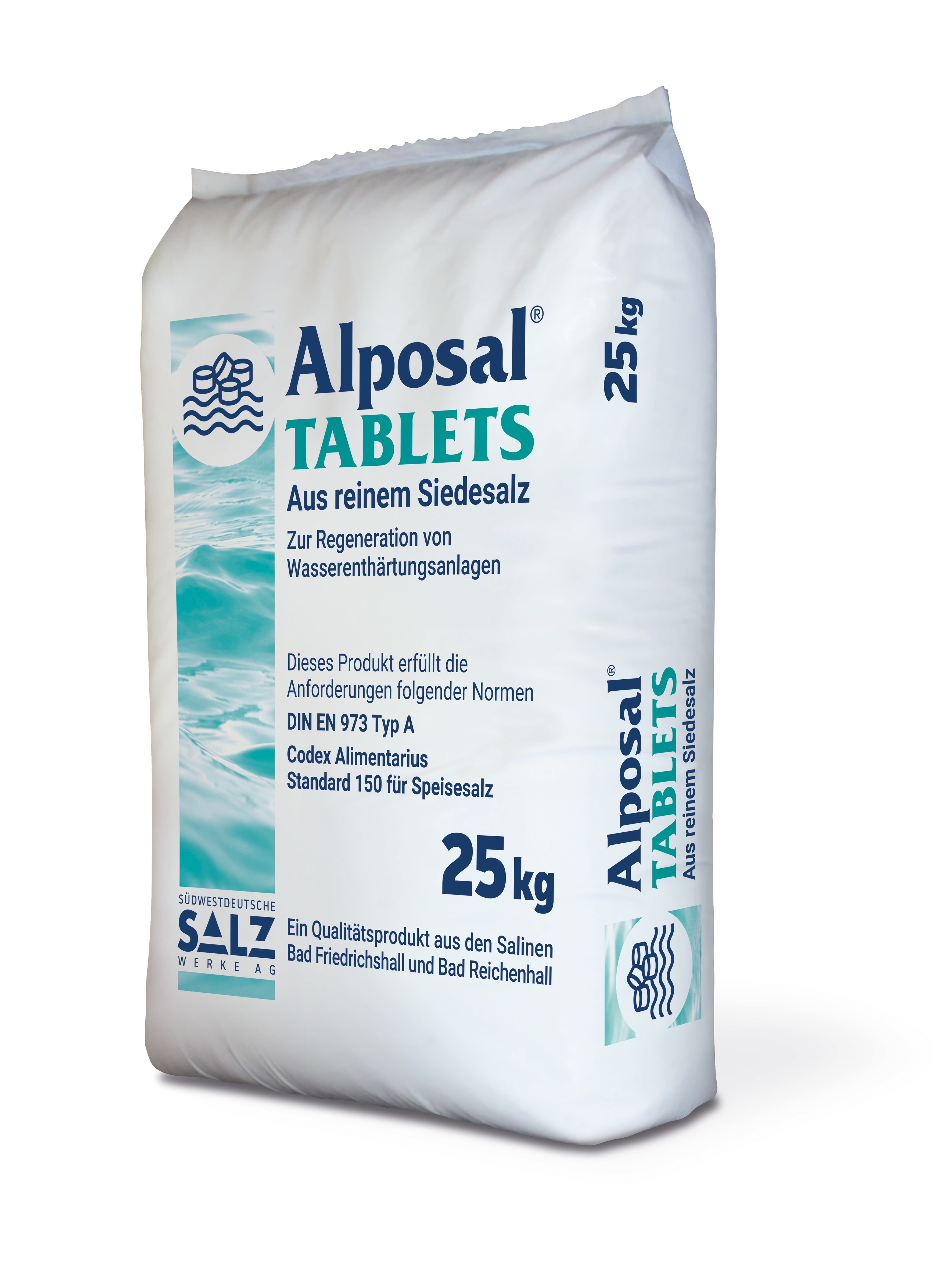 2 Stück, SWS Alposal Tablets (Broxo Tablets) Regeneriersalz 25 kg Sack