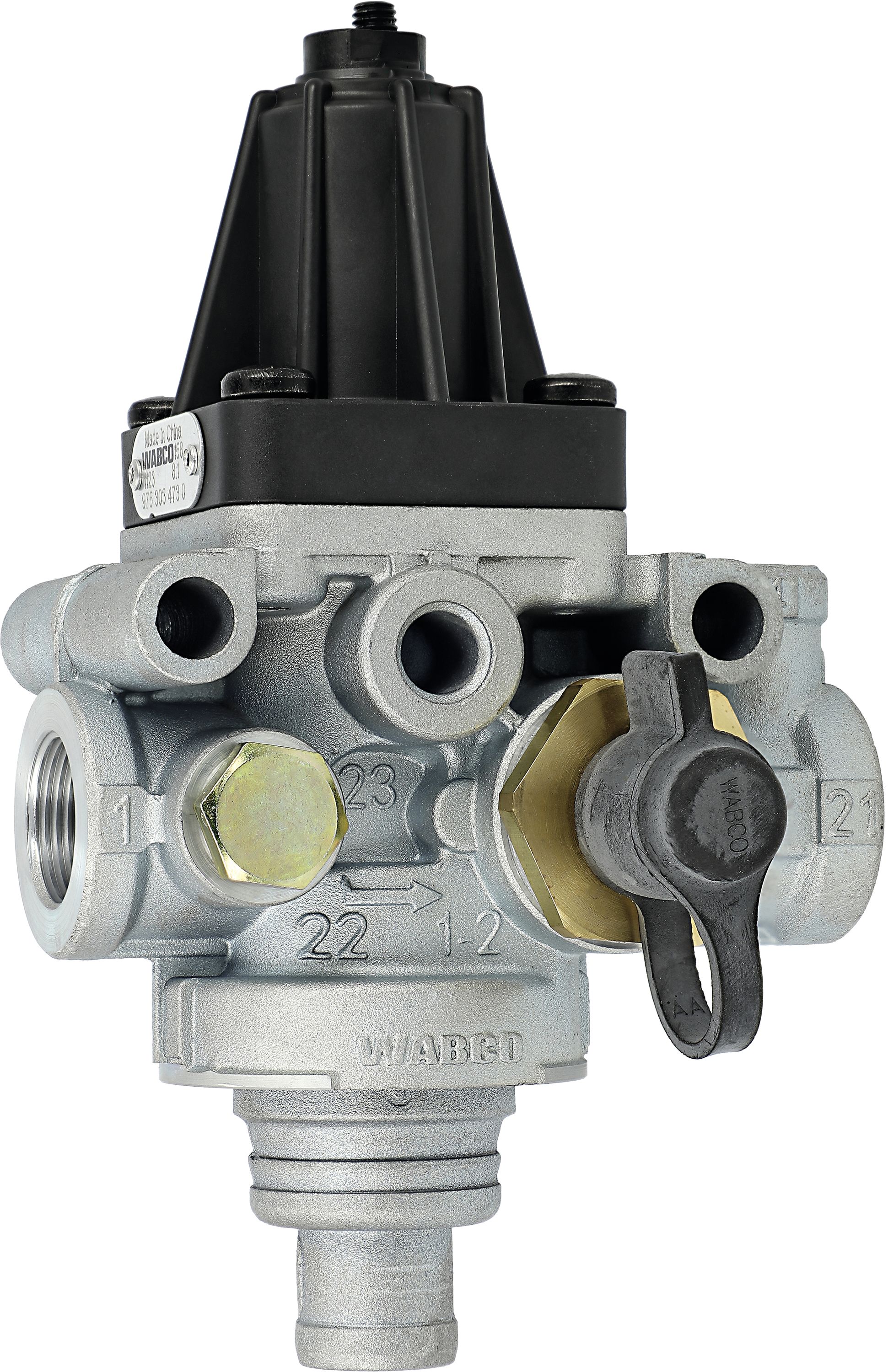 Fendt Druckregler, Abschaltdruck 8,1 ± 0,2 bar, mit Reifenfüllanschluss, Druckluftsystem Traktor Fendt, G822880020150