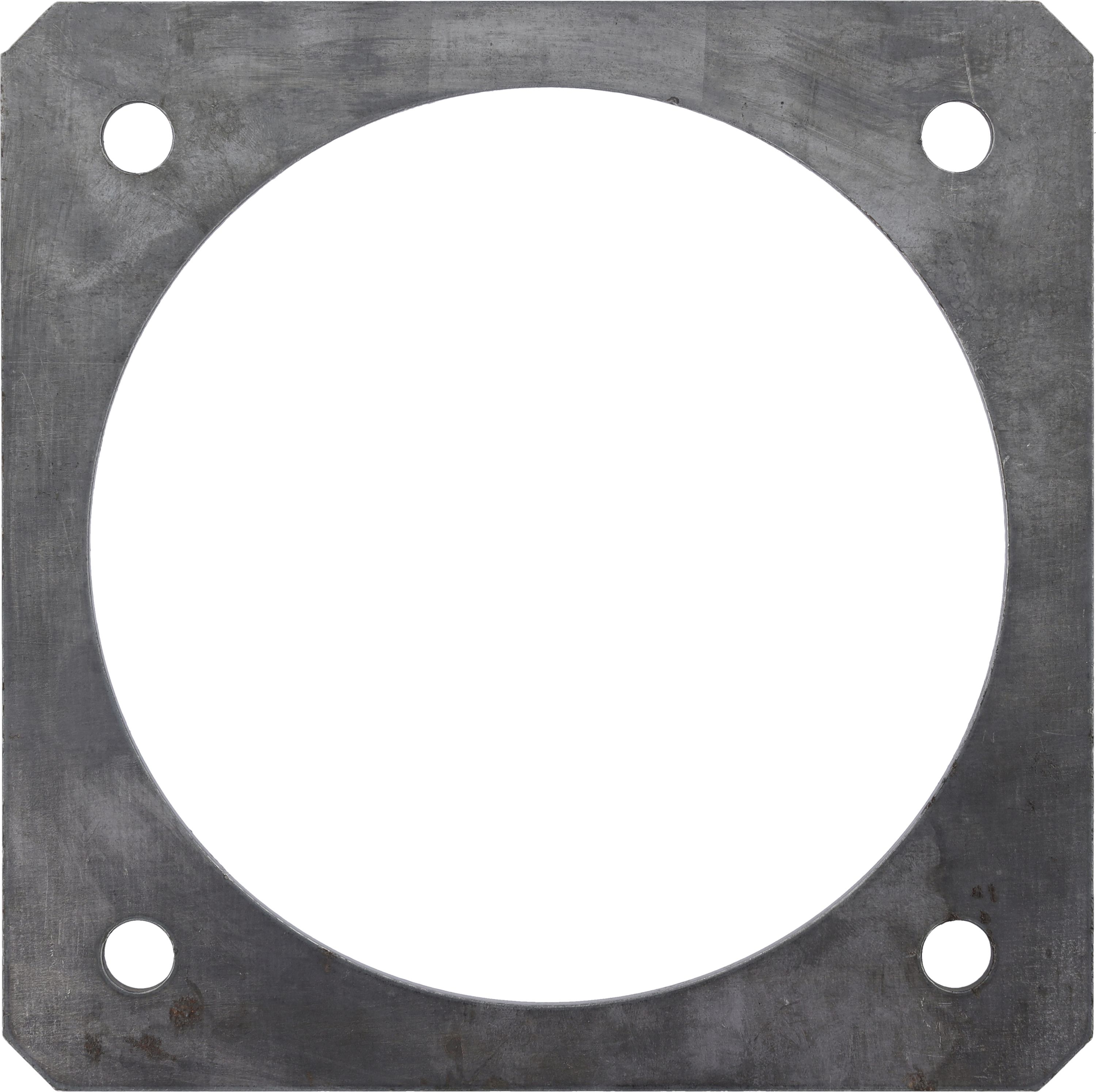 Hücobi 4-Eck-Flansch, schwarz, 200 x 200 mm, 6", für Gülleflanschschieber, 8021 170150