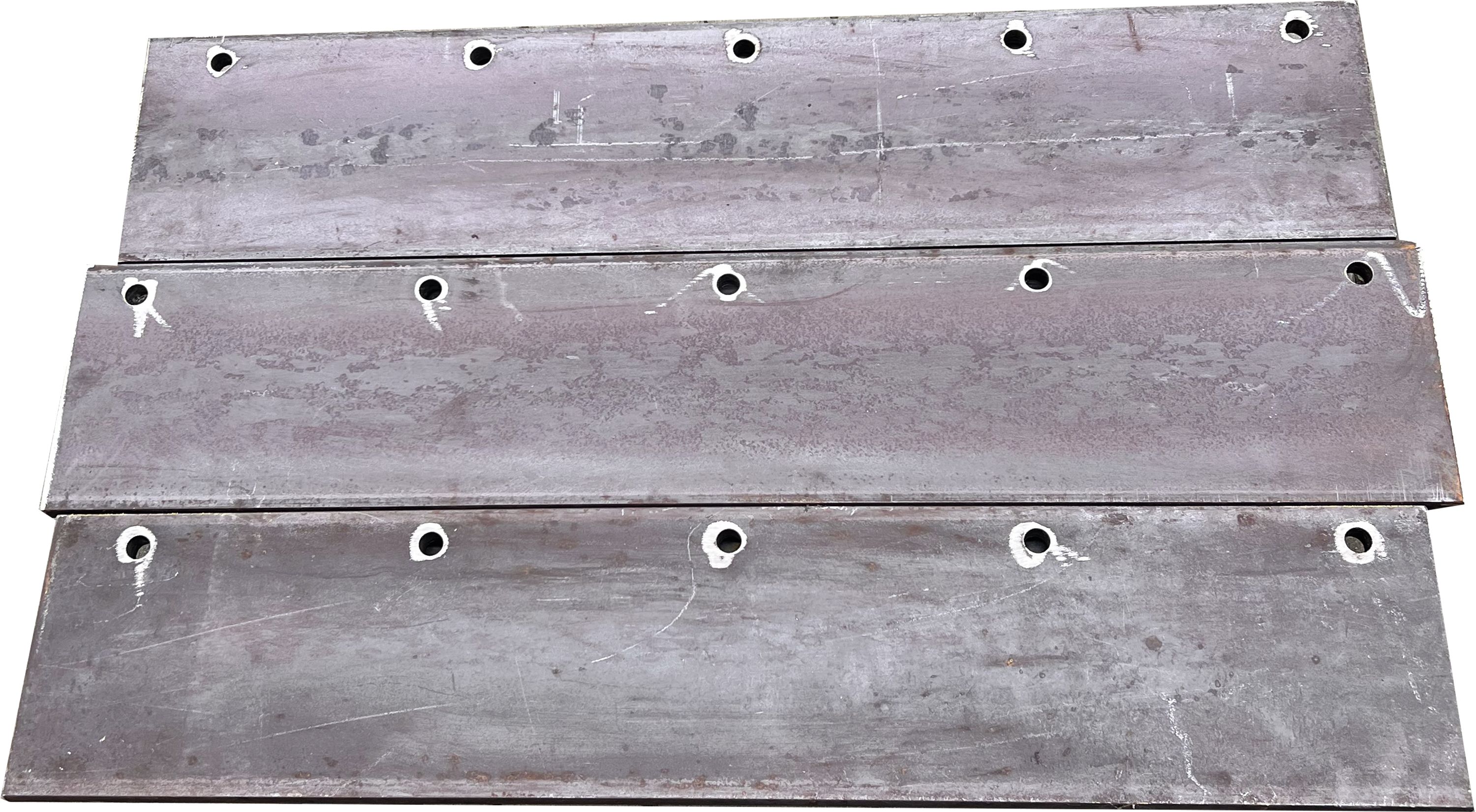 Schürfleistensatz für Kronberger / Hydrac LB-III-300, 2.665 x 200 mm, Stärke 20 mm, Stahl