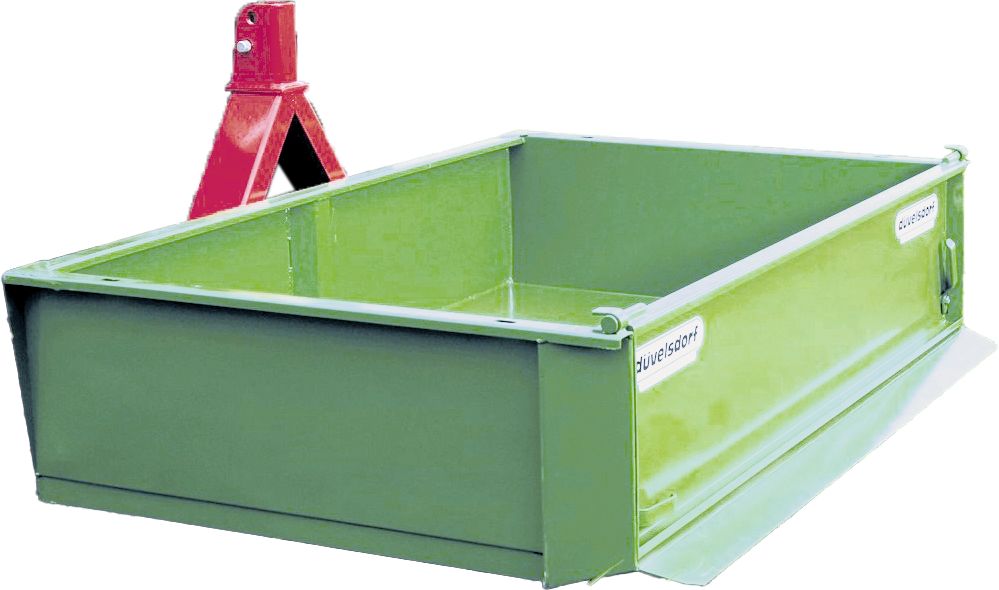 Düvelsdorf Heckcontainer Breite 160 cm, hydraulisch, mit Schürfleiste, pulverbeschichtet, 3521160