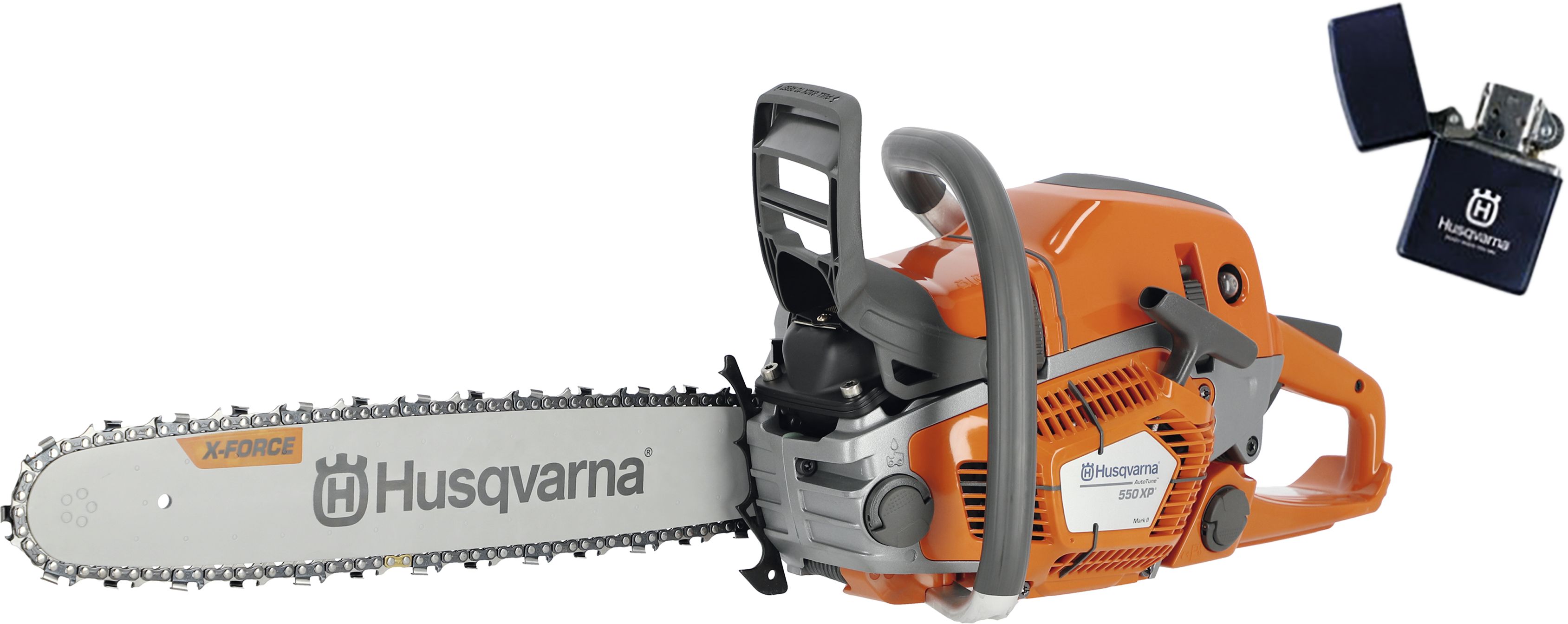Husqvarna Benzin-Kettensäge "550 XP Mark II" 3,0 kW (4,1 PS) Schienenlänge 38 cm, ohne Griffheizung, mit 1 Kette, Feuerzeug, 9676908-35