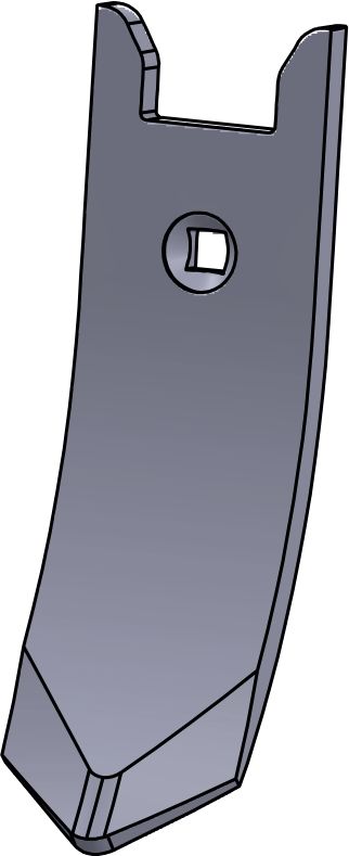 Scharspitze 242 x 80 x 12 mm Spitze hinten beschichtet, für Grubber Horsch Terra Mulchmix, Tiger