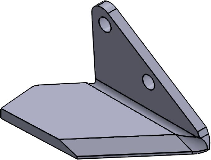 Scharflügel 160 x 90 x 10 mm rechts, schmal, für Grubber Horsch Terrano FG, FX