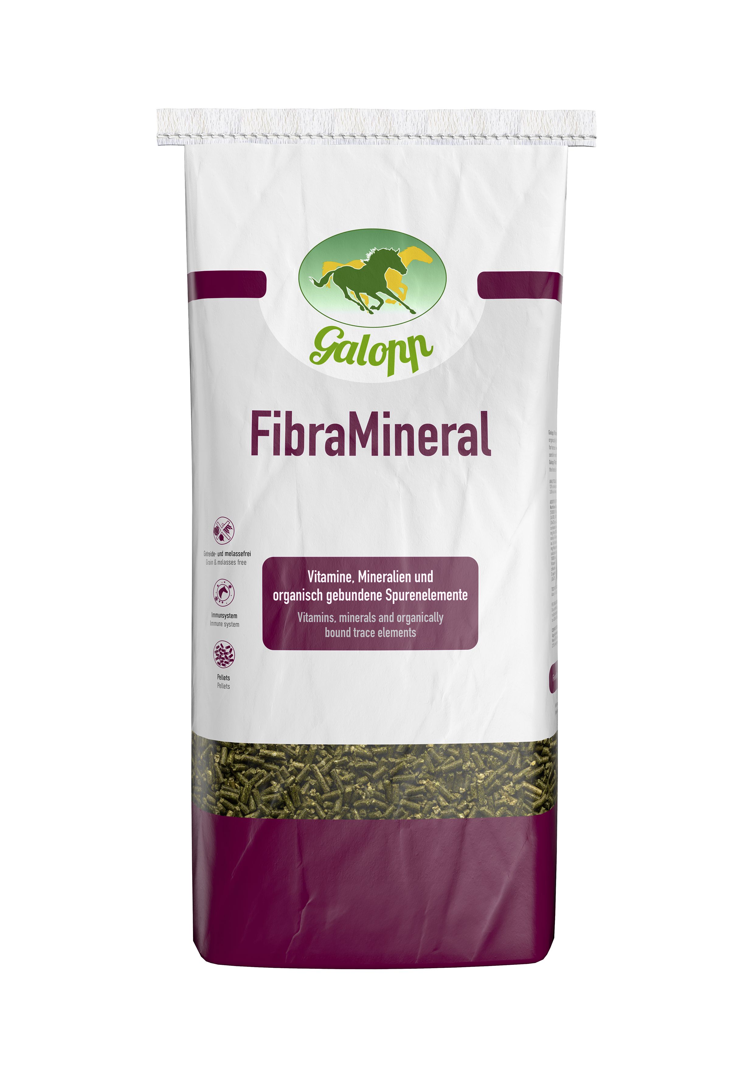 Galopp FibraMineral getreide- und melassefreies Mineralfutter für Pferde 7 kg Eimer