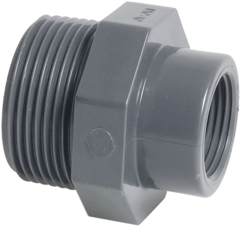 Verbinder gerade, 1 1/2" AG; 1" IG, 10 bar