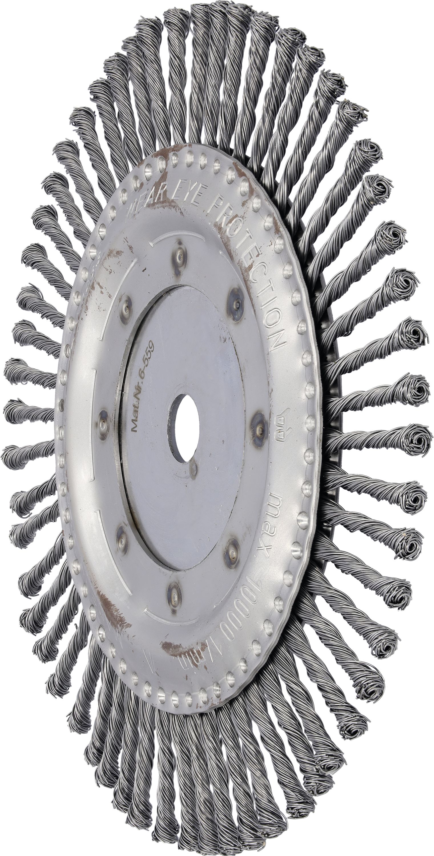 Wildkrautbürste Stahldrahtzöpfe, radial, mit Keilnut, Ø 300 mm, Bohrung 20,0 mm, für Stihl