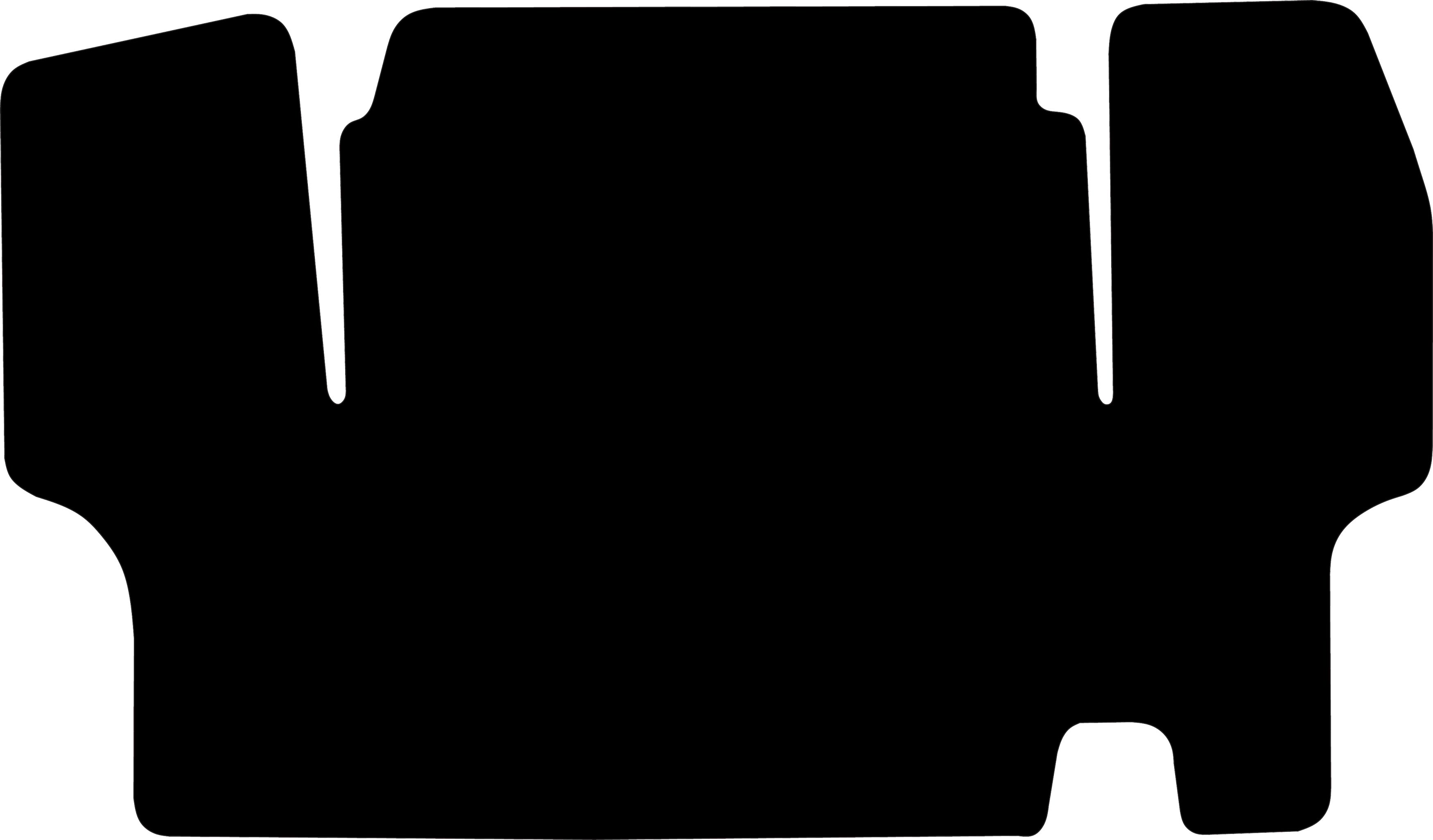 Fußmatte Velours schwarz, für Case IH Traktor 1455 XL, Bj. 81 – 96