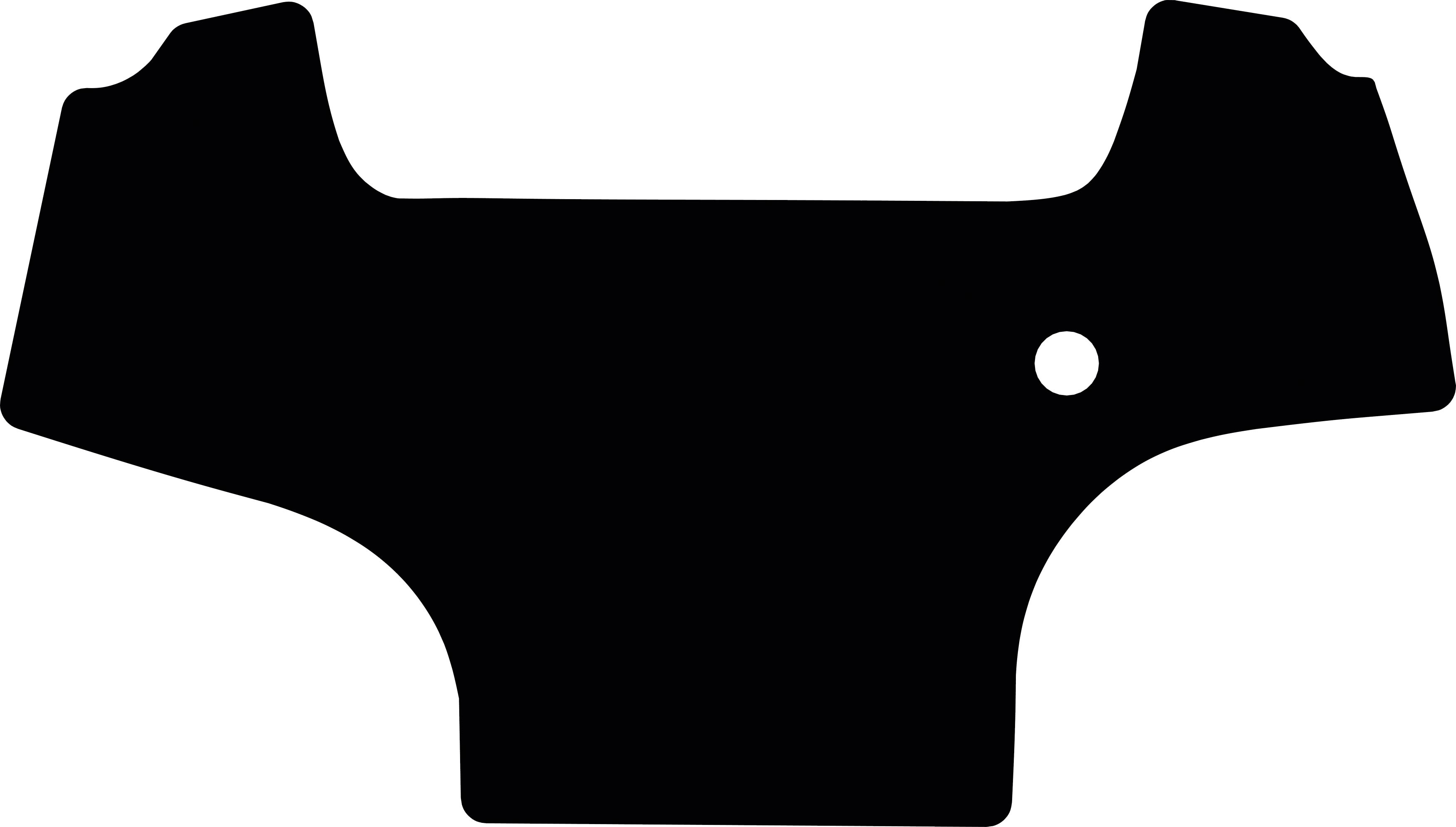 Fußmatte Velours schwarz, für Lamborghini Traktor R6, ab Bj. 12