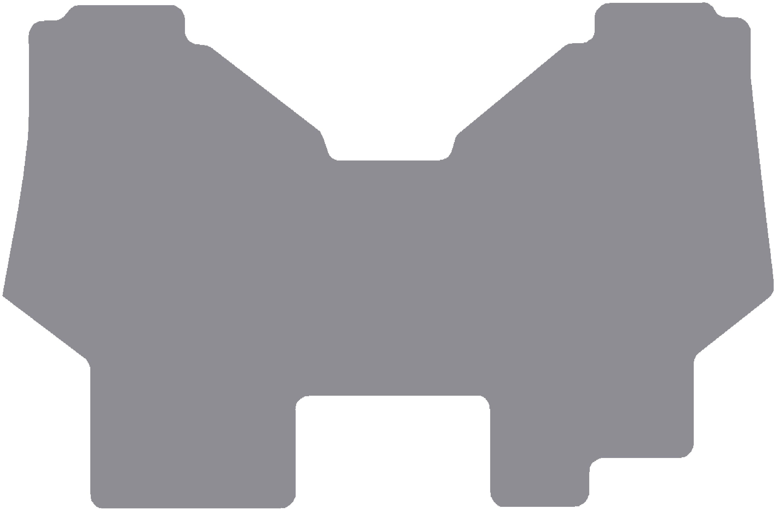 Fußmatte Gummi hellgrau, für Case IH Traktor C 70, Bj. 96 – 08