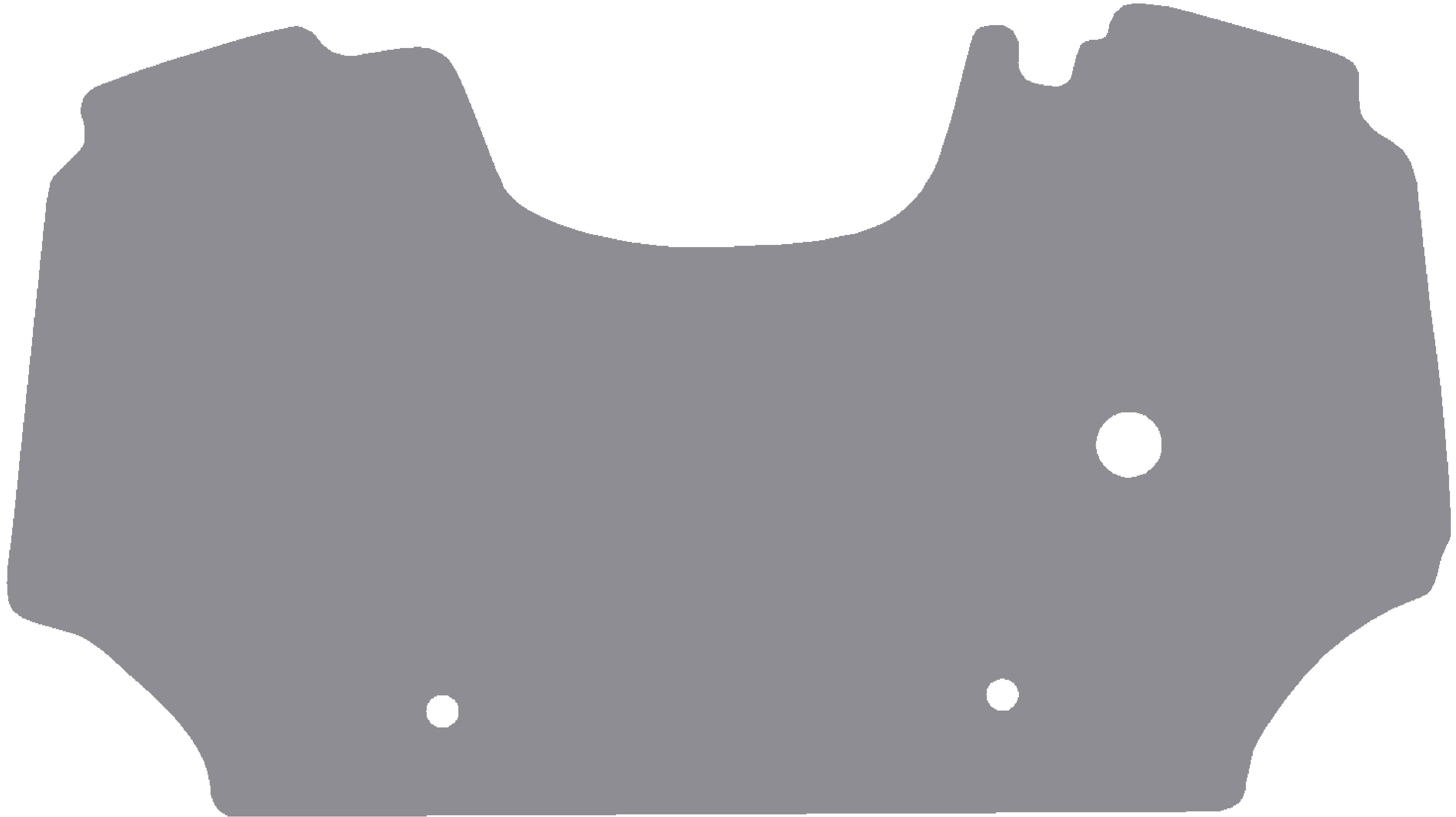 Fußmatte Gummi hellgrau, für Lamborghini Traktor Serie R2, mit elektronischem Gaspedal