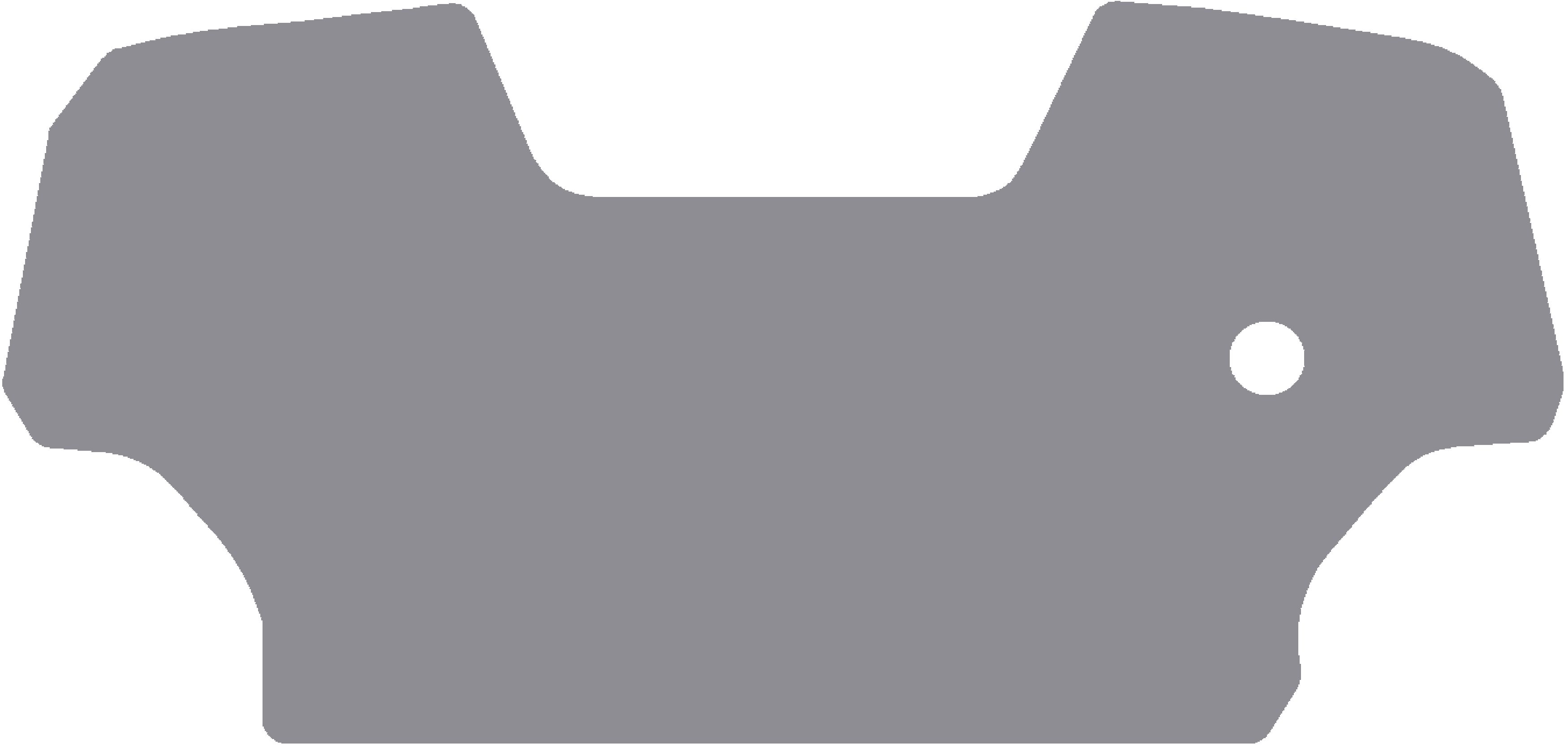 Fußmatte Gummi hellgrau, für Massey Ferguson Traktor MF 3625, ab Bj. 07