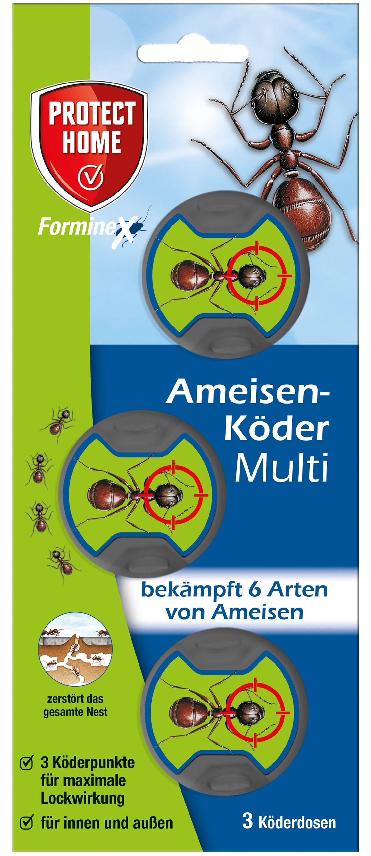 Protect Home FormineX Ameisen Köder Multi 3 St. Dose Ameisenfalle