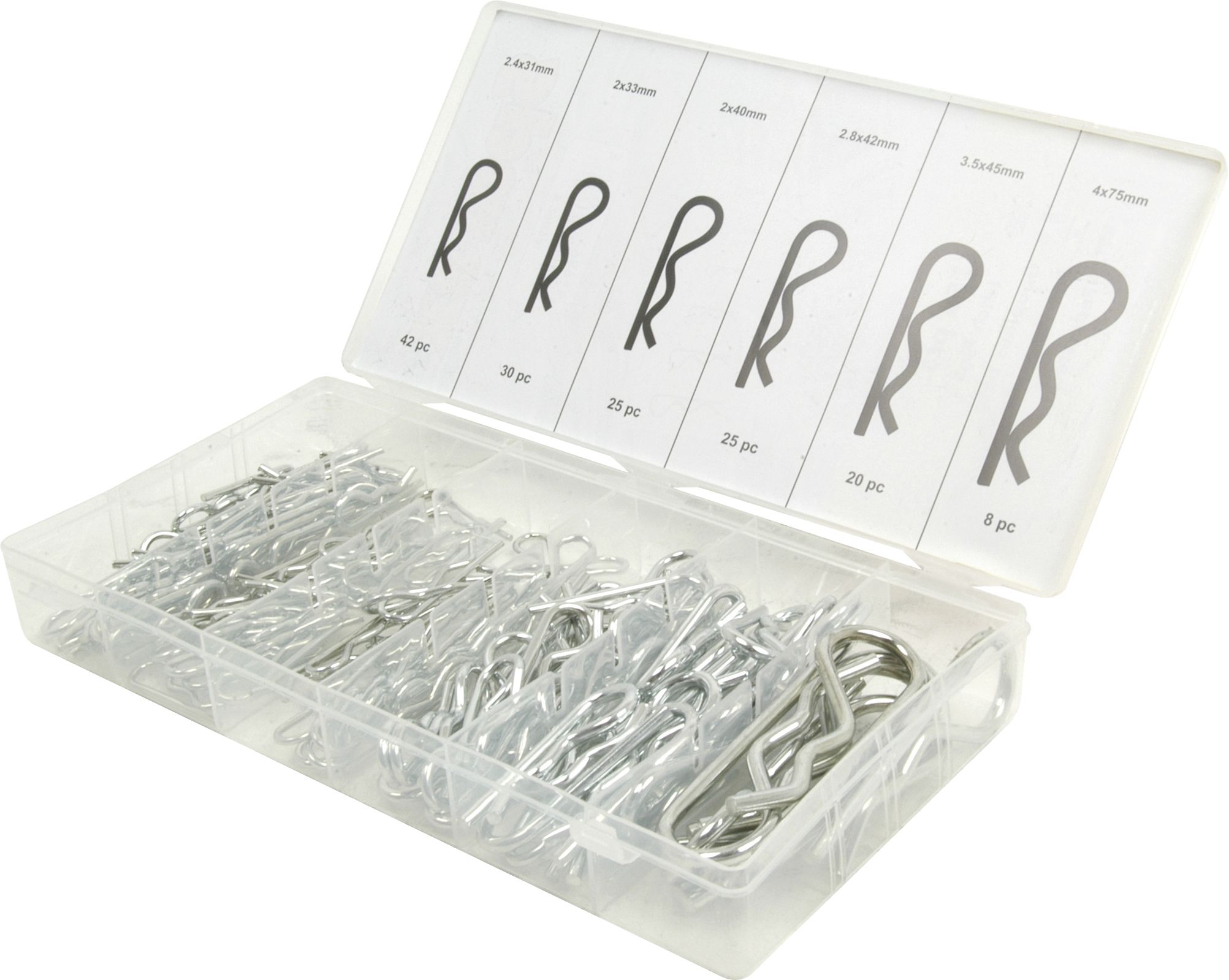 Federstecker-Sortiment metrisch, 150 St.