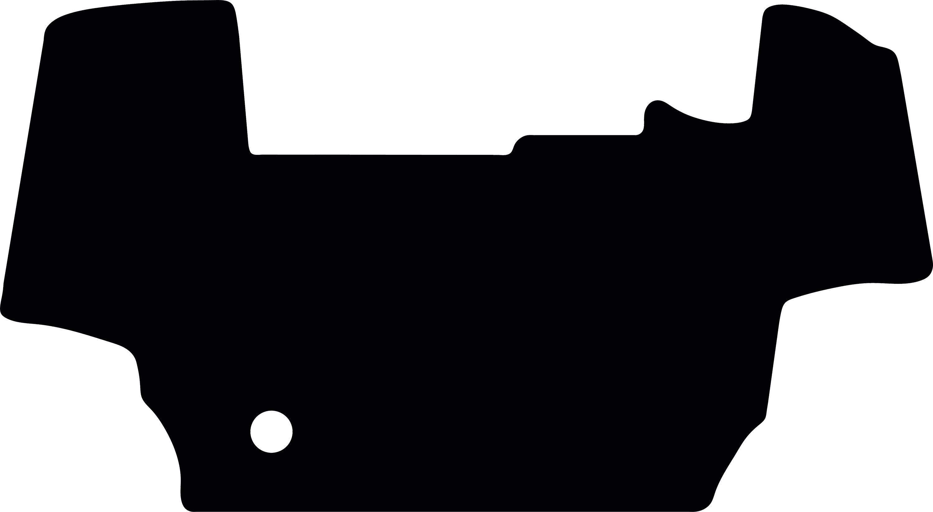 Fußmatte Velours schwarz, für Fendt Traktor Vario 300, 500, 600, 700 Gen7, ohne Kühlbox, mit Motorbremse, ab Bj. 23