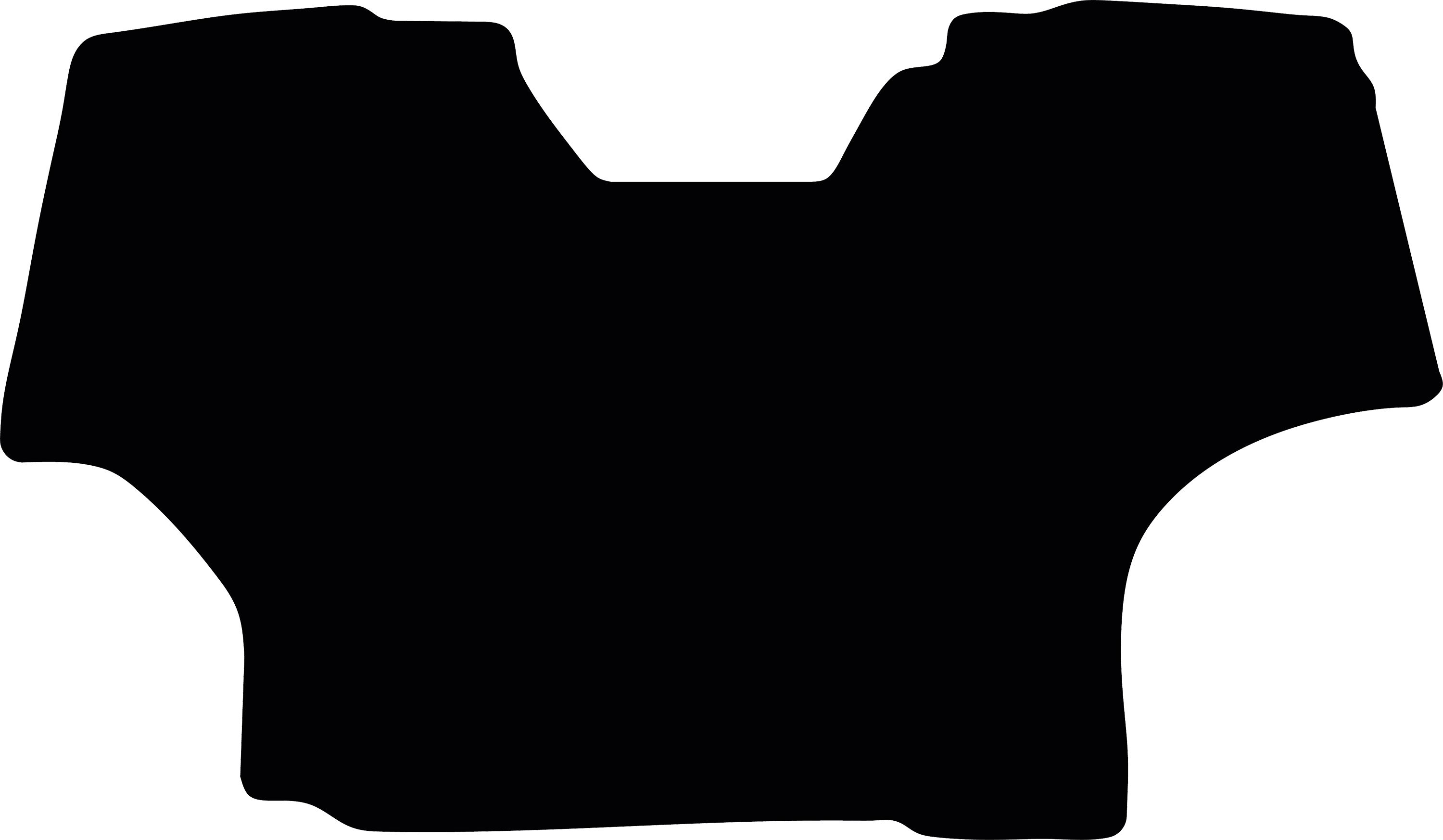 Fußmatte Gummi schwarz, für Claas Traktor Elios ohne Tunnel, ab Bj. 23