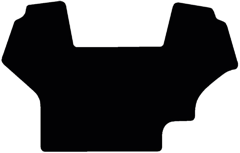 Fußmatte Gummi schwarz, für Steyr Traktor CVT 120, 130, 150, 170, ab Bj. 00, Tier 1-Motor, Aussparung 18 x 18 cm rechts hinten