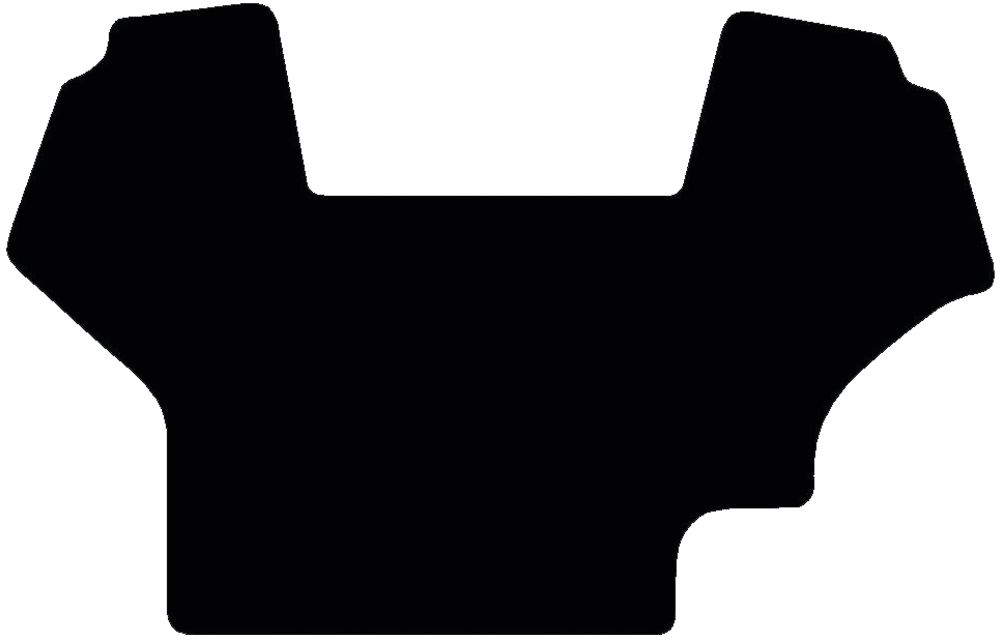 Fußmatte Gummi schwarz, für Case IH Traktor Maxxum CVX 100, Tier 2-Motor, ab Bj. 00, Aussparung 18 x 18 cm rechts hinten