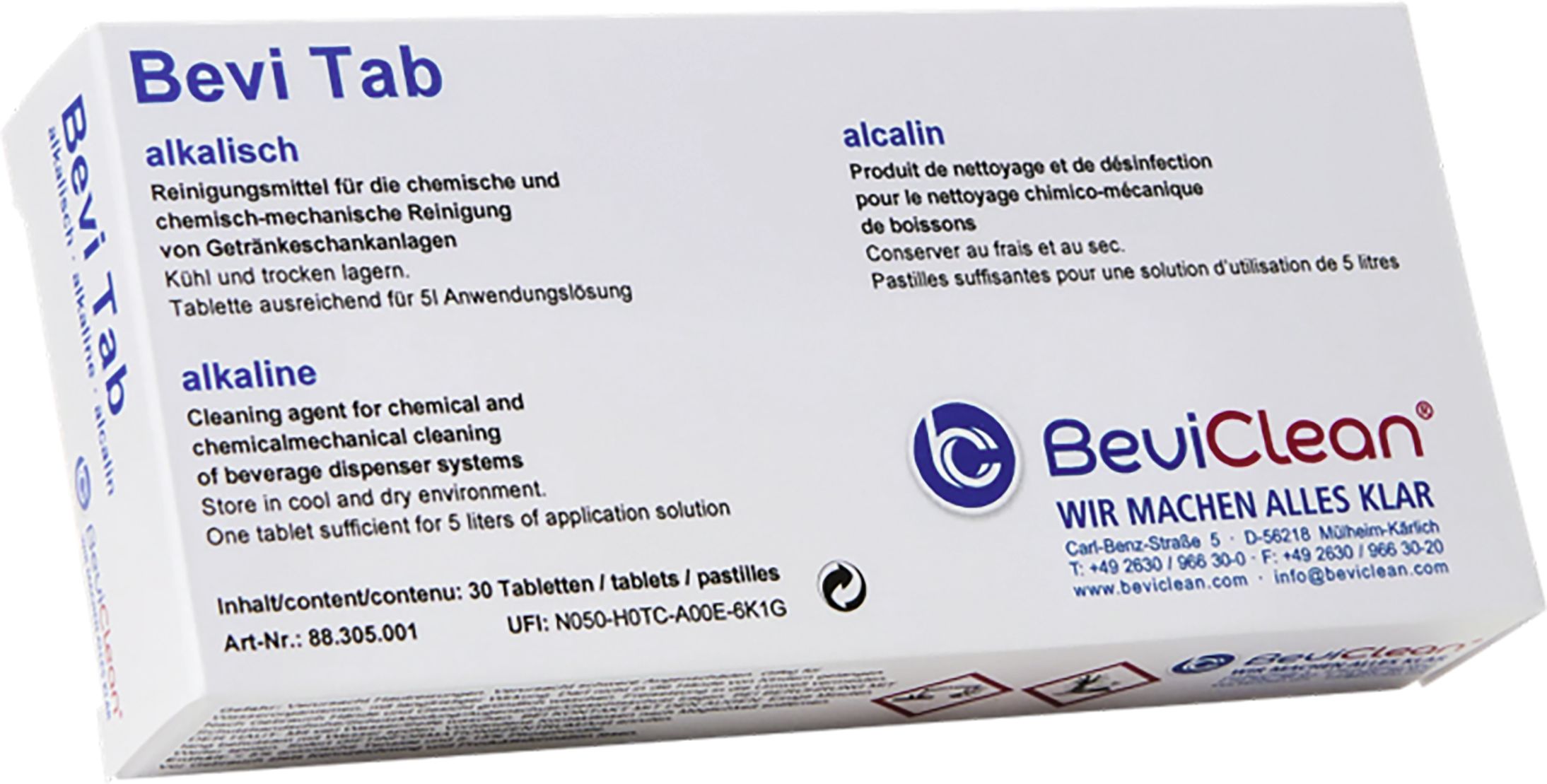 Fendt Reingungstablette alkalisch für Reinigung von Zapfanlagen 30 St., X991635097000