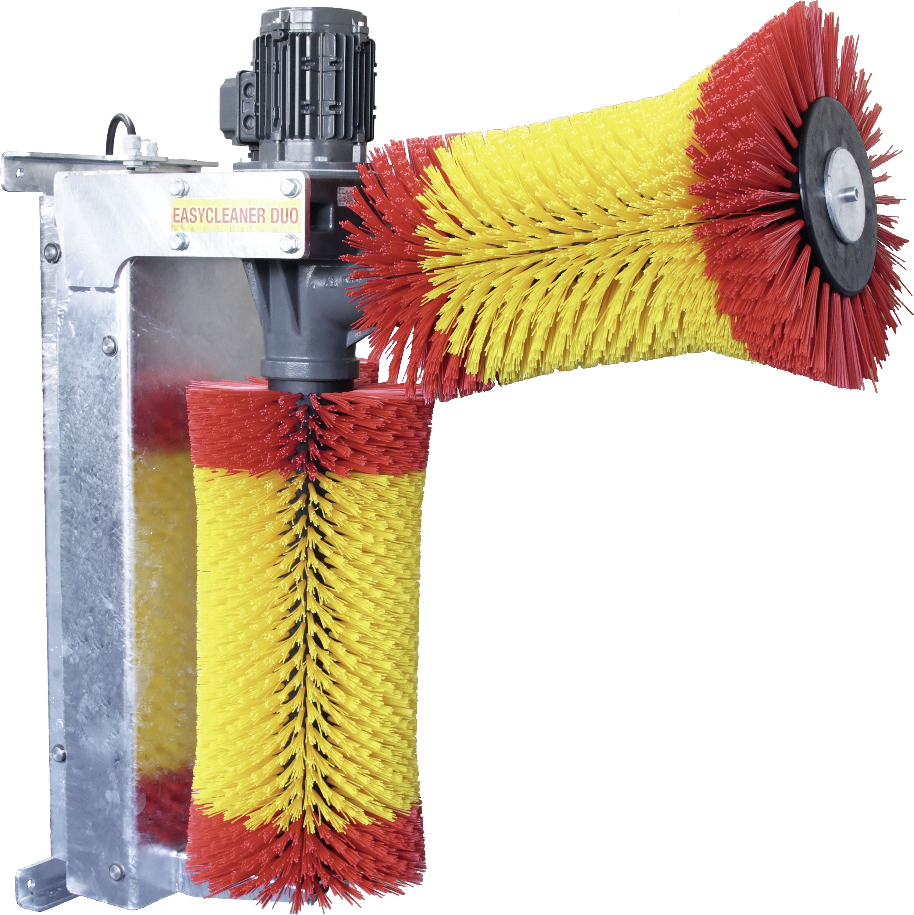 Suevia Kuhputzmaschine "Easycleaner Duo" 420 x 1.190 x 1.070 mm, Borstenbesatz hochfester Spezial-Kunststoff, rot/gelb, für Milchkühe, Rinder,