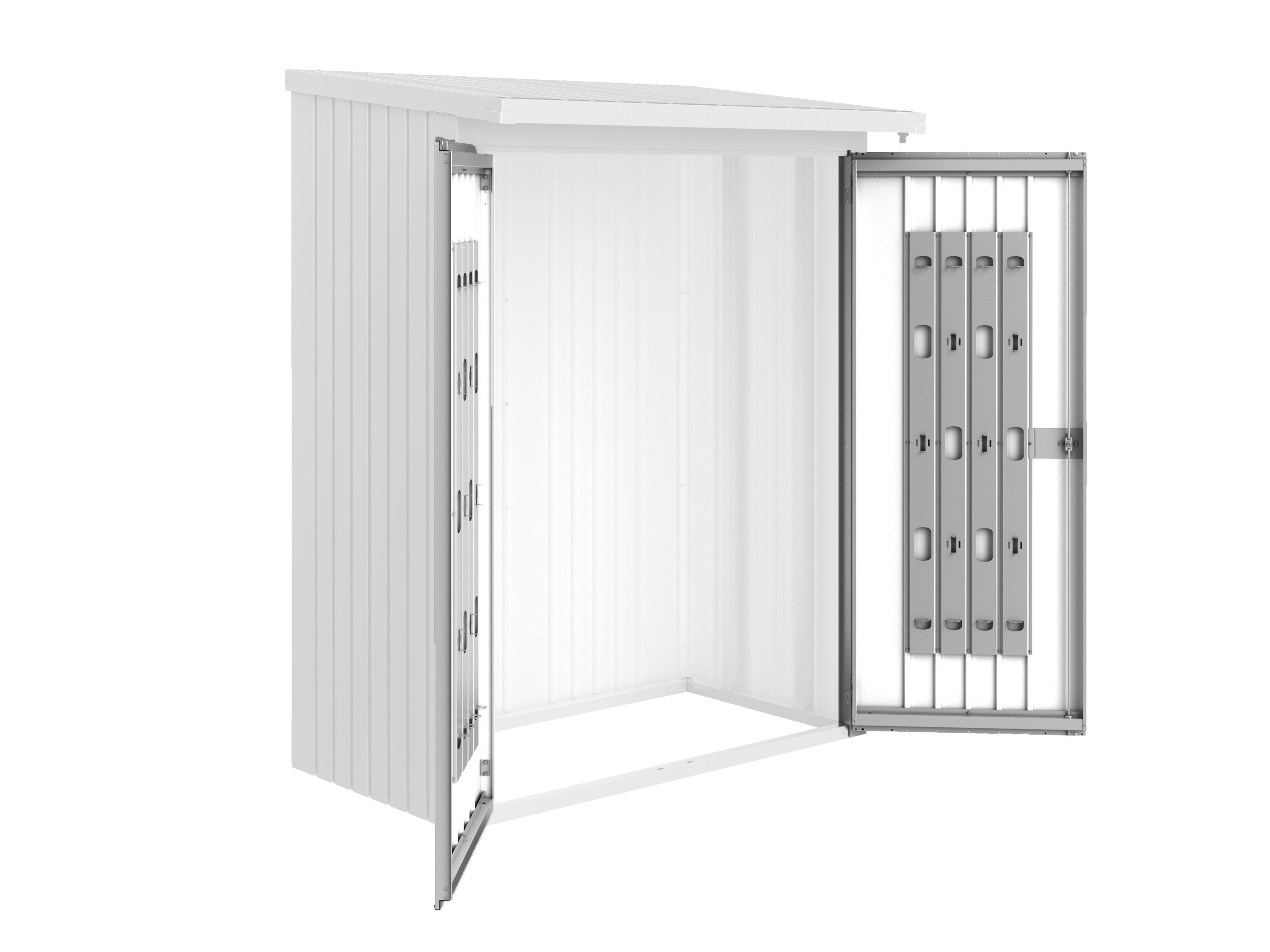 Biohort Türpaket für Brennholz Unterstand Woodstock 150 157 x 5 cm silber; metallic 150, 138 x 172,5 cm