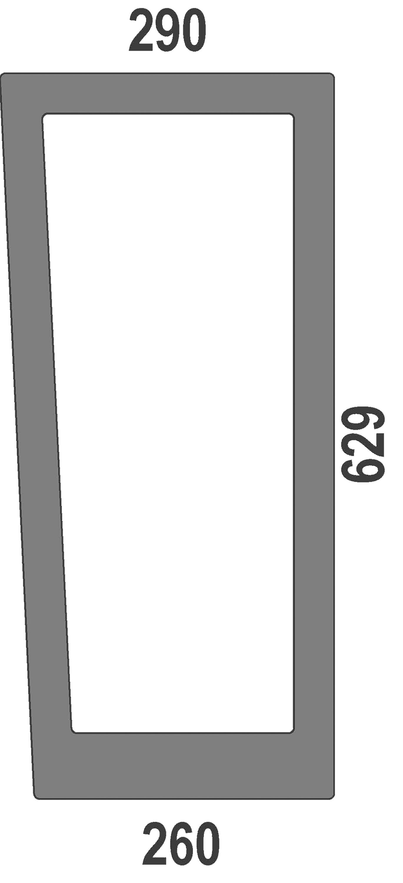 Frontscheibe grün, unten links, Siebdruck, geklebt, für Traktor Deutz-Fahr, Hürlimann, Lamborghini, Same