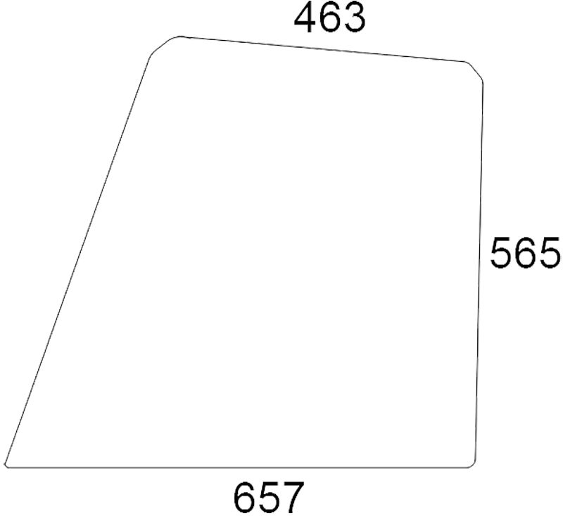 Türscheibe, klar, oben links/rechts, für Steyr 942, 948, 955, 964, 970