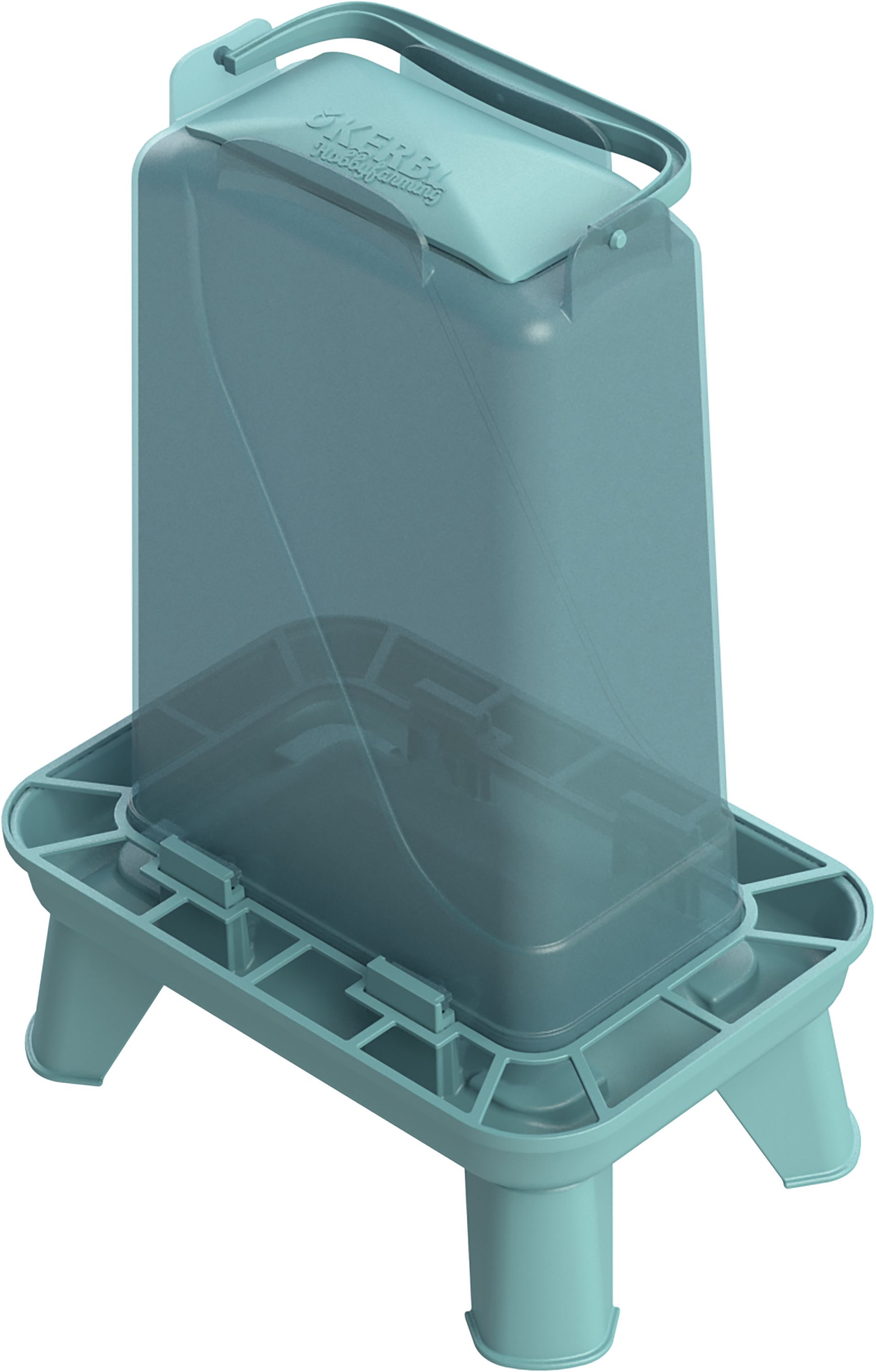 KERBL Futterautomat 5,5 l blau, mit Standfüßen und Tragegriff, für Geflügel, 70187