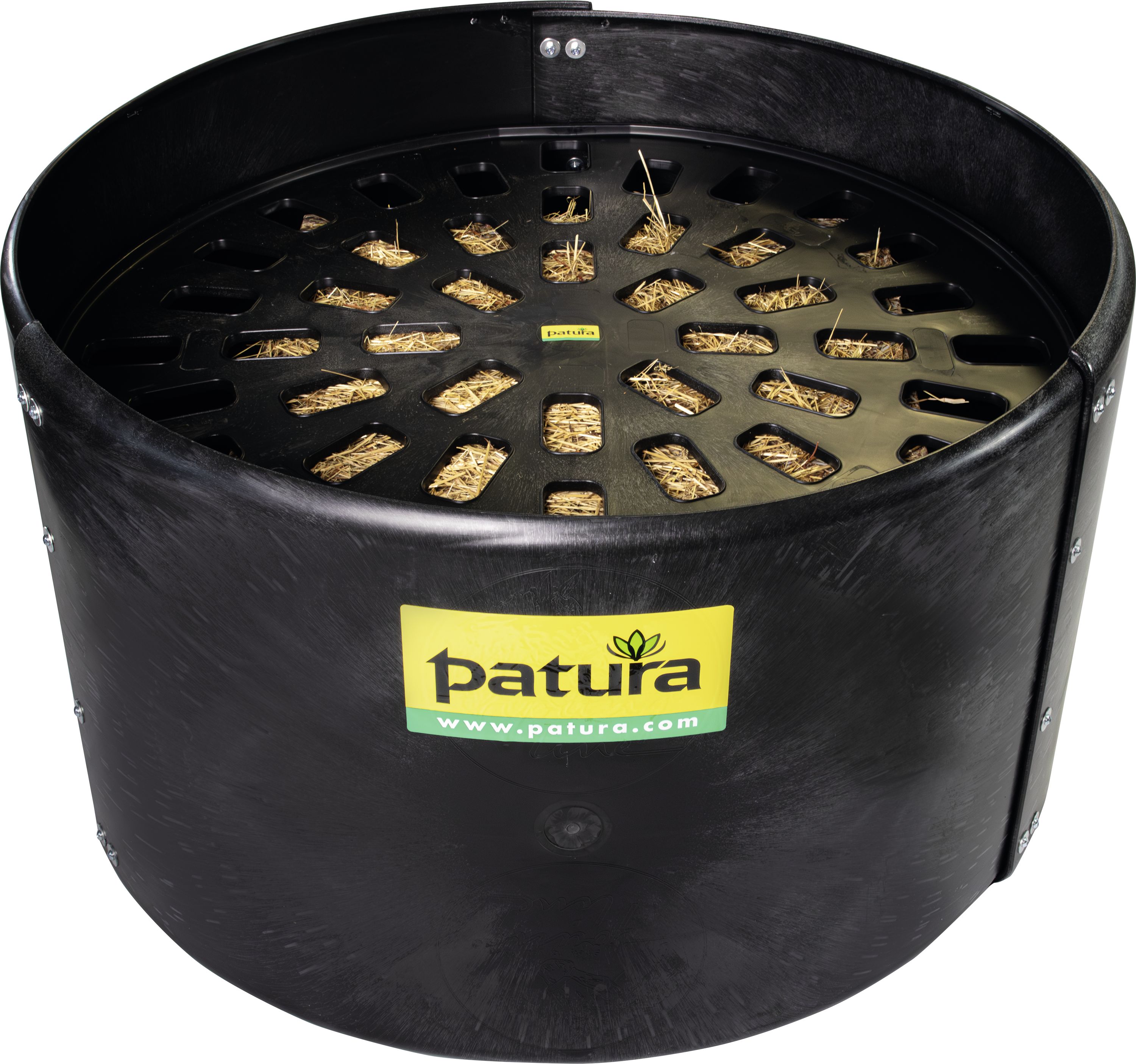 Patura Futtertrog "Slow Feeder" Ø x H 125; 128 x 78 cm, mit Slow-Feed Einsatz, für Pferde und Ponys, 333230
